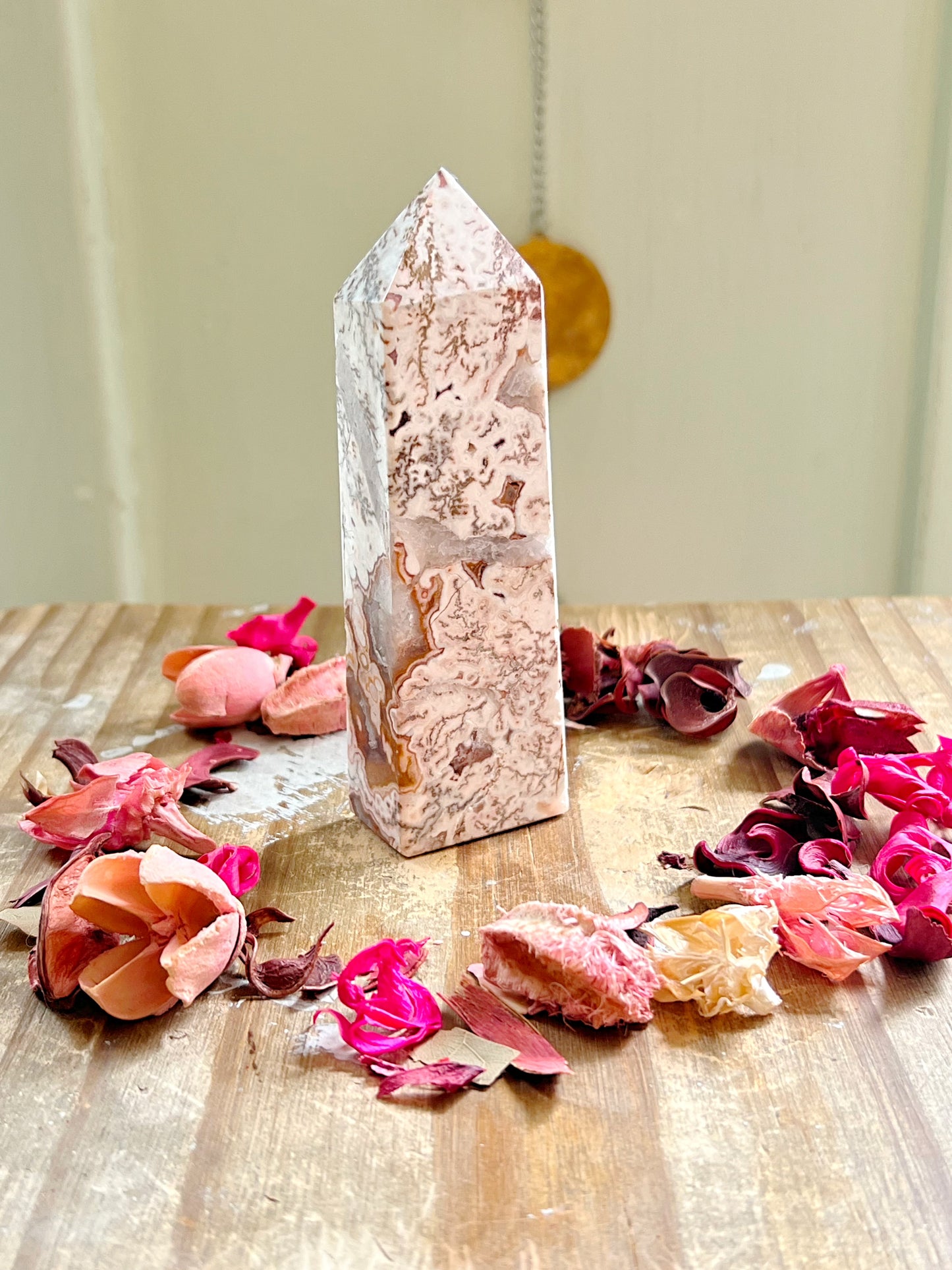 Mexican Lace Agate x Calcite UV REACTIVE Towers