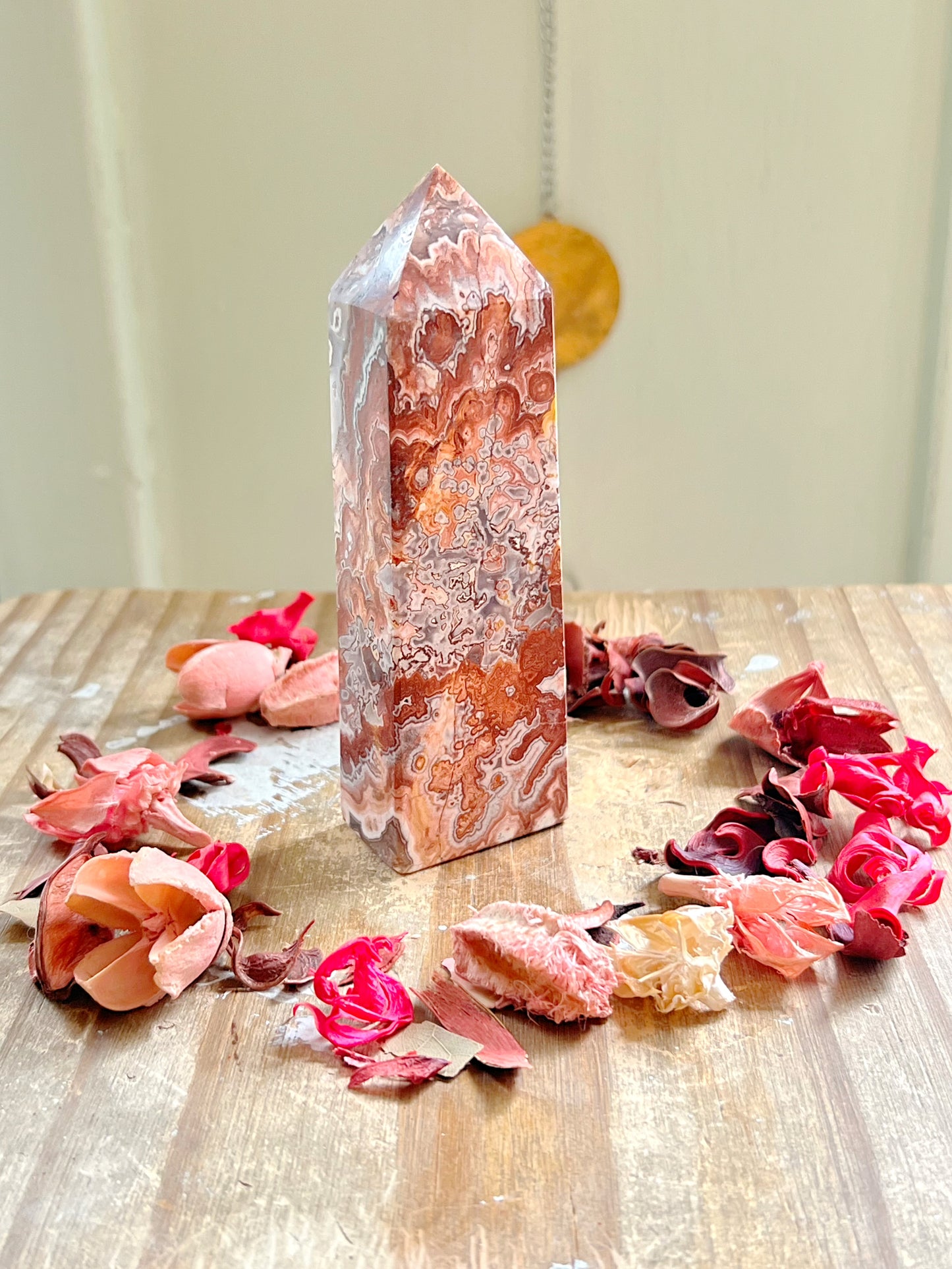 Mexican Lace Agate x Calcite UV REACTIVE Towers