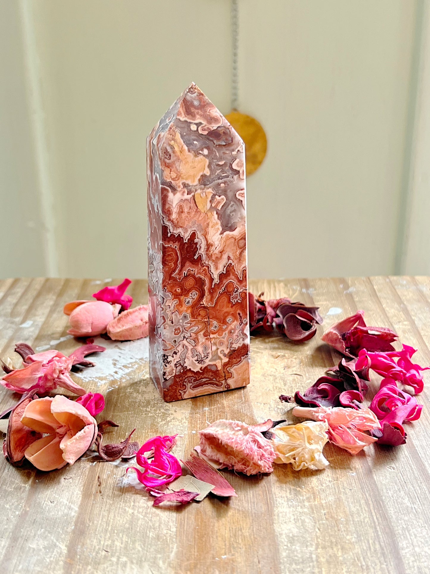 Mexican Lace Agate x Calcite UV REACTIVE Towers