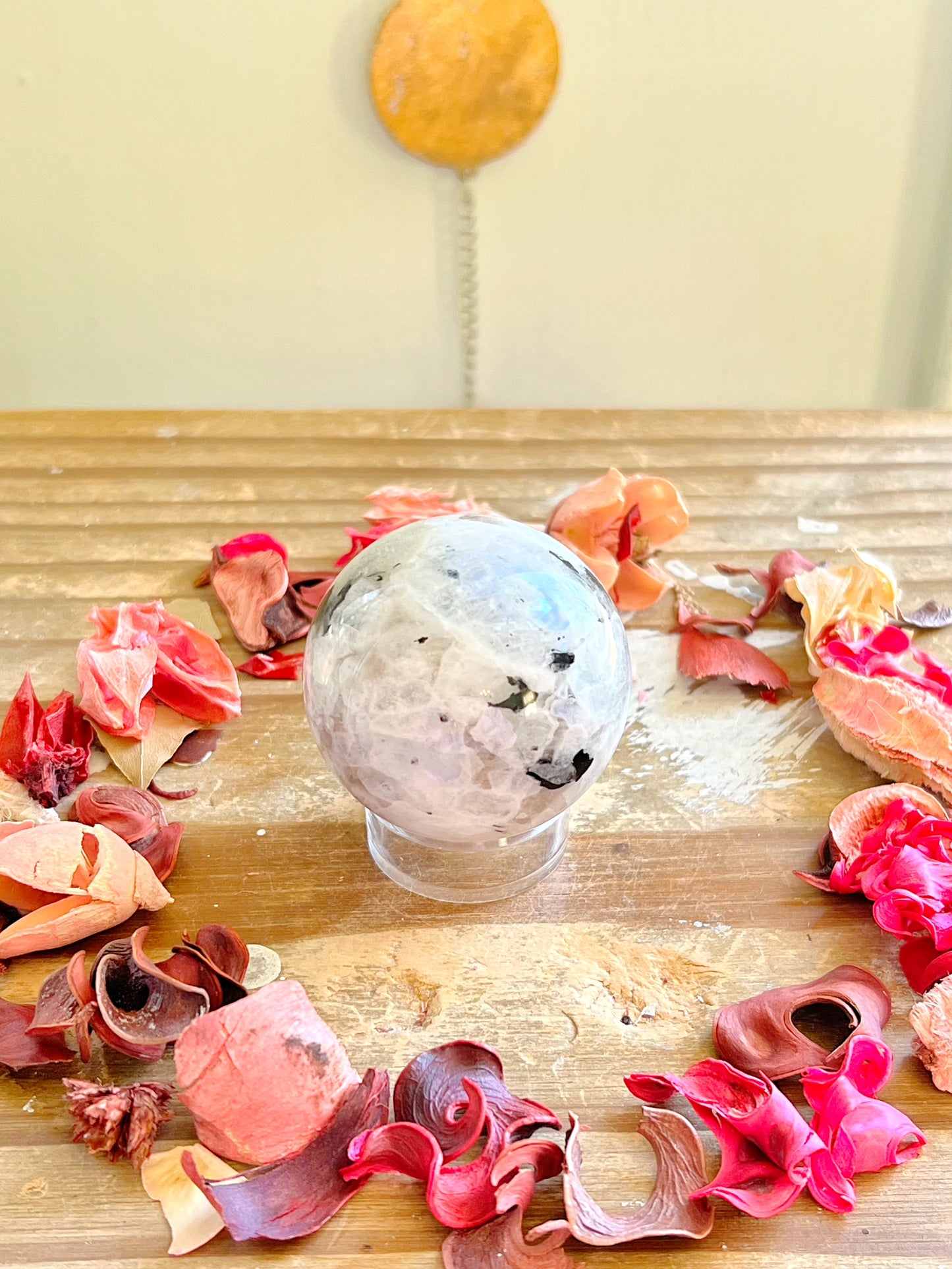 Rainbow Moonstone Spheres