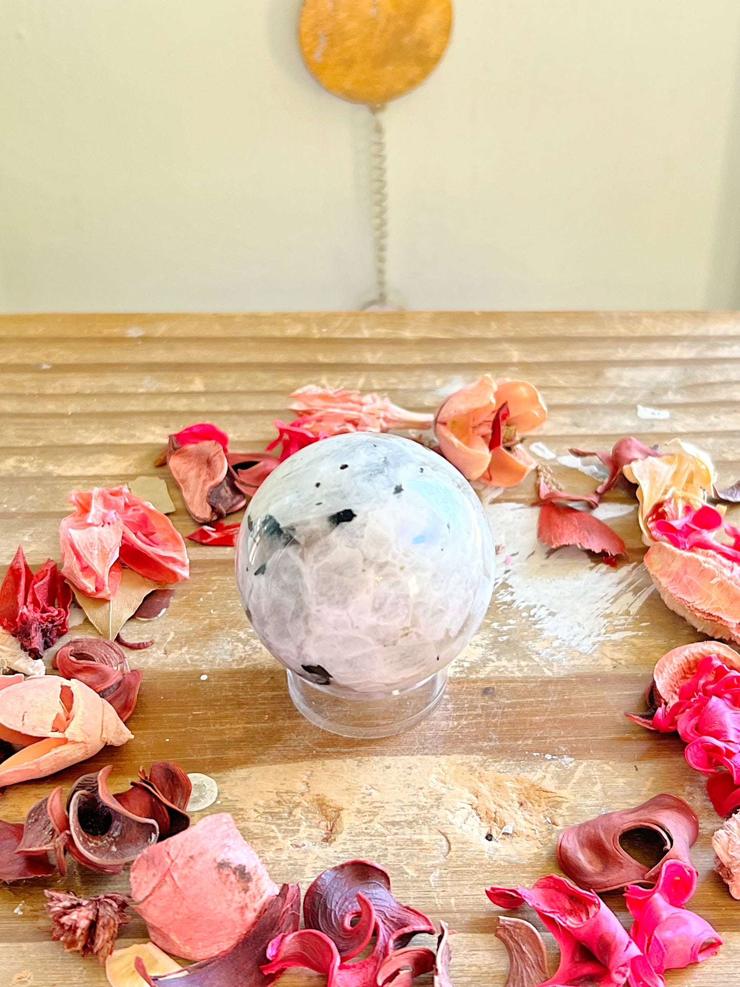 Rainbow Moonstone Spheres