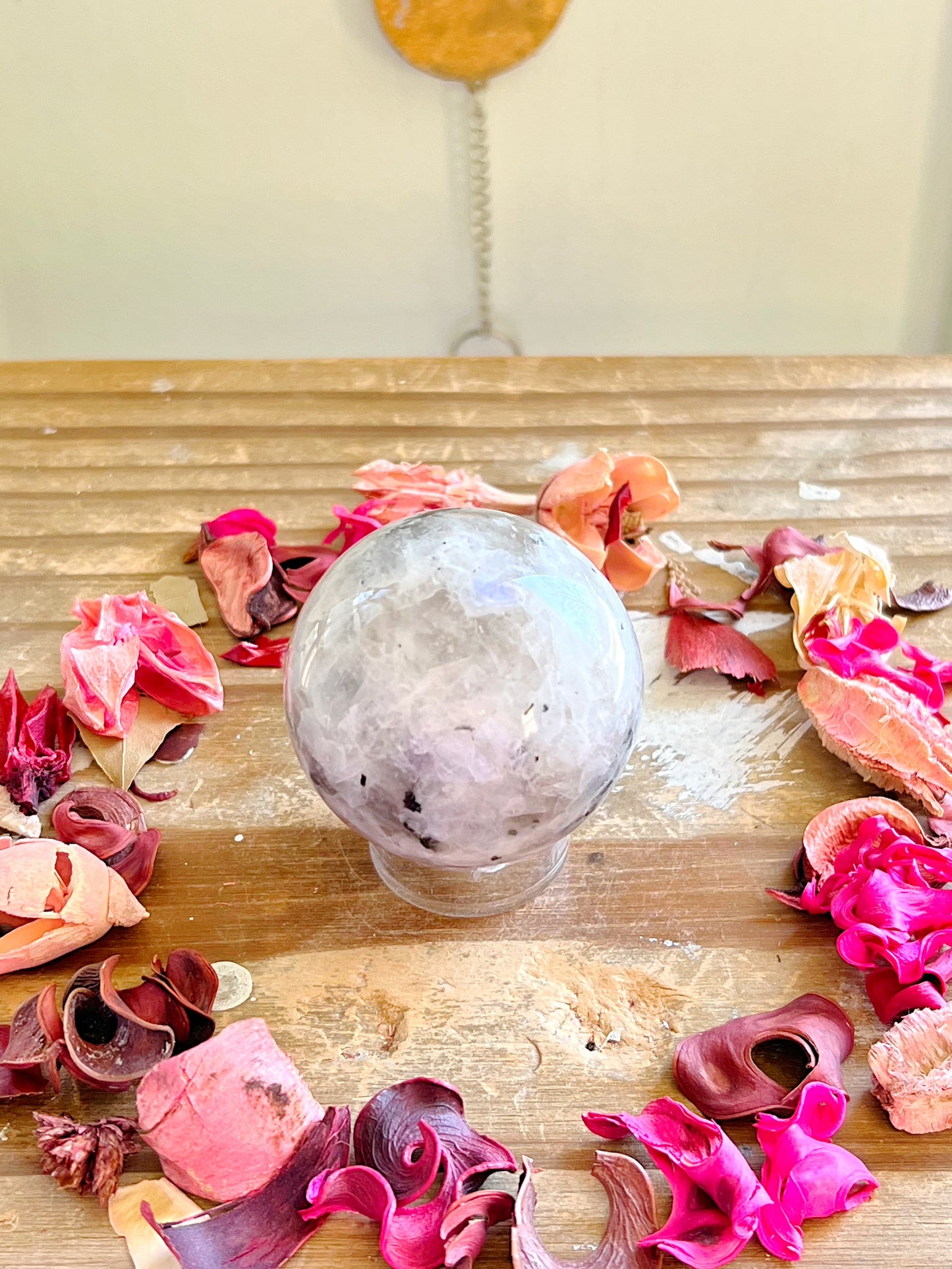 Rainbow Moonstone Spheres