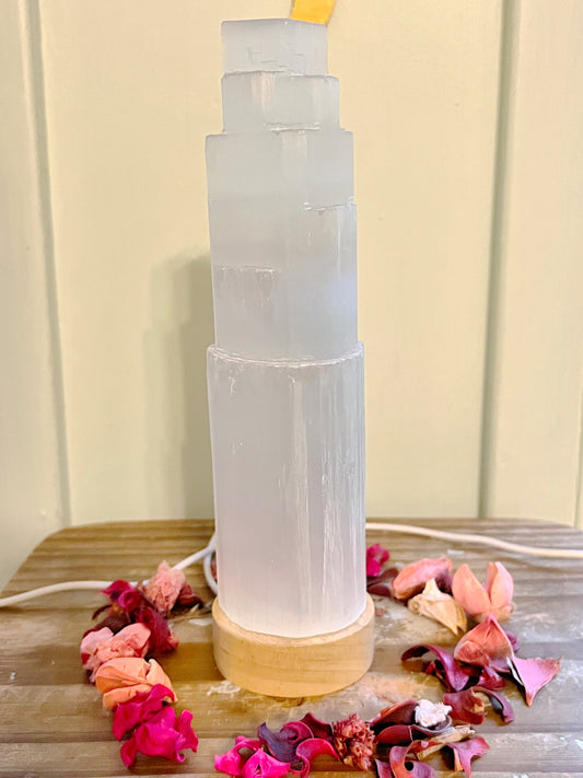 XXL Satin Spar Selenite Lamp