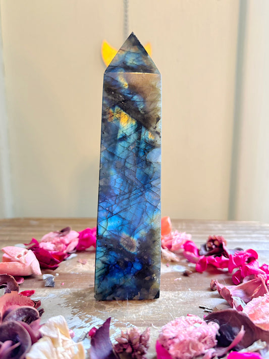 Flashy Labradorite Tower