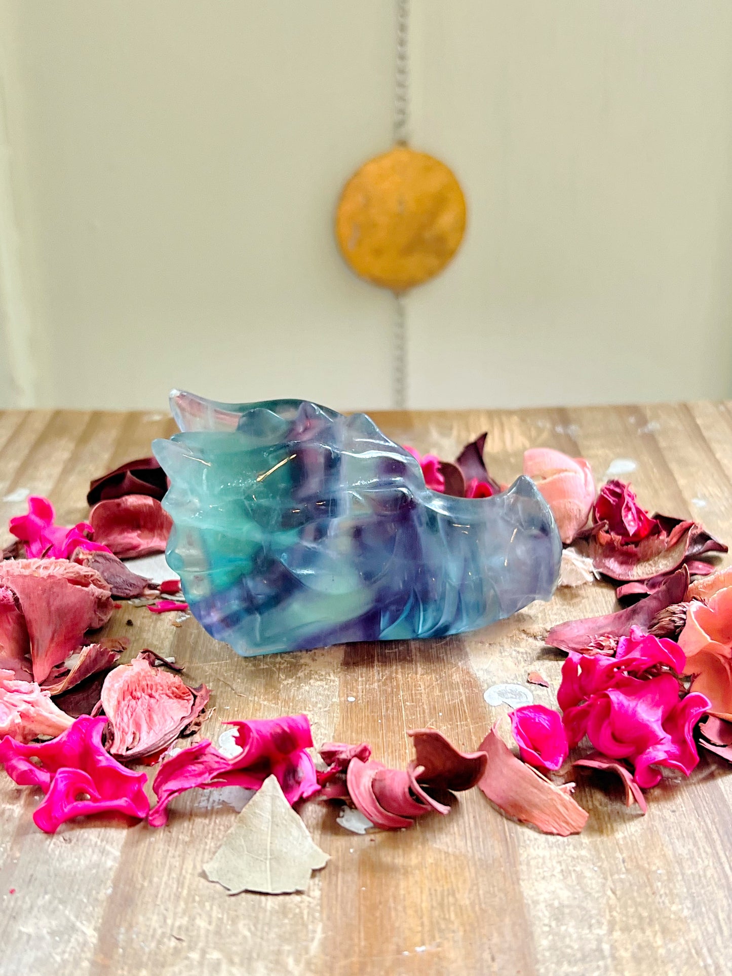 Fluorite Dragon Head Carvings