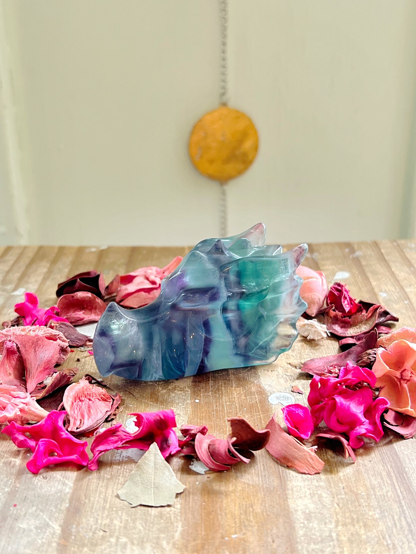 Fluorite Dragon Head Carvings