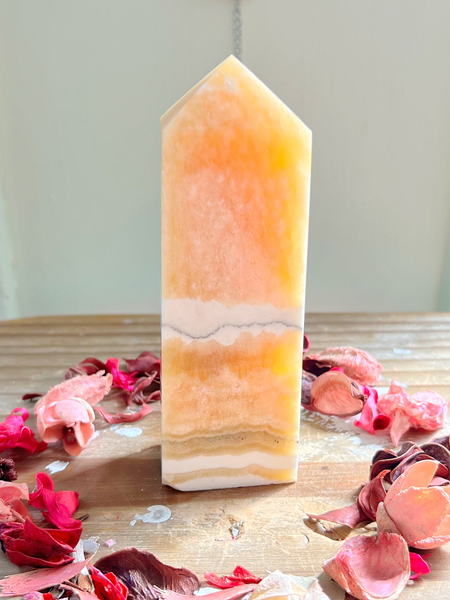 Large Orange Calcite Towers