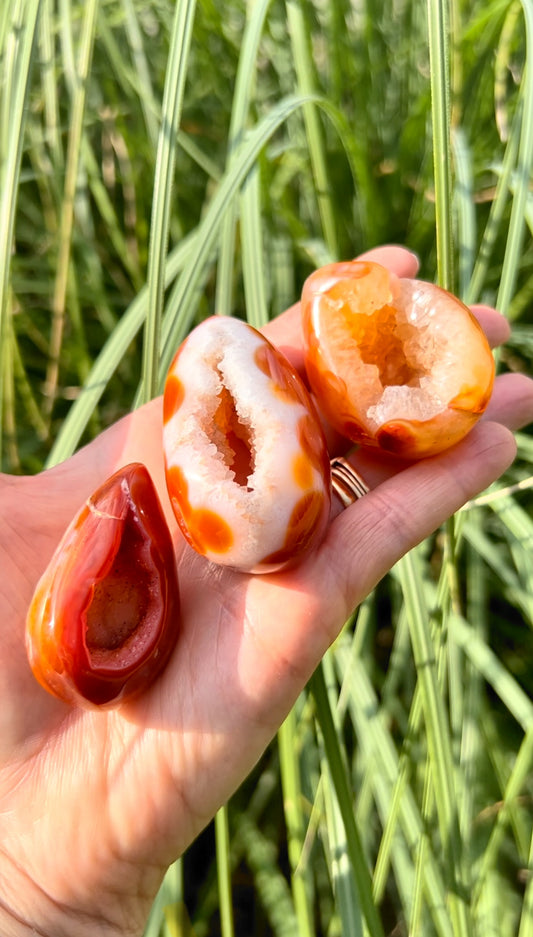 Druzy Carnelian Eggs