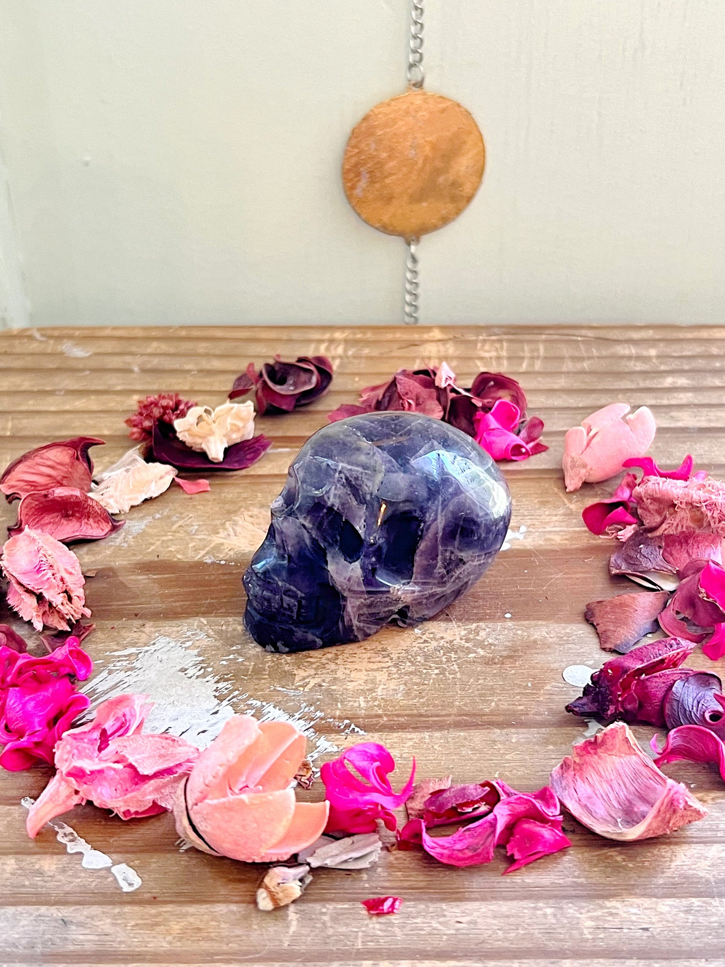 Dream Amethyst Skull Carving