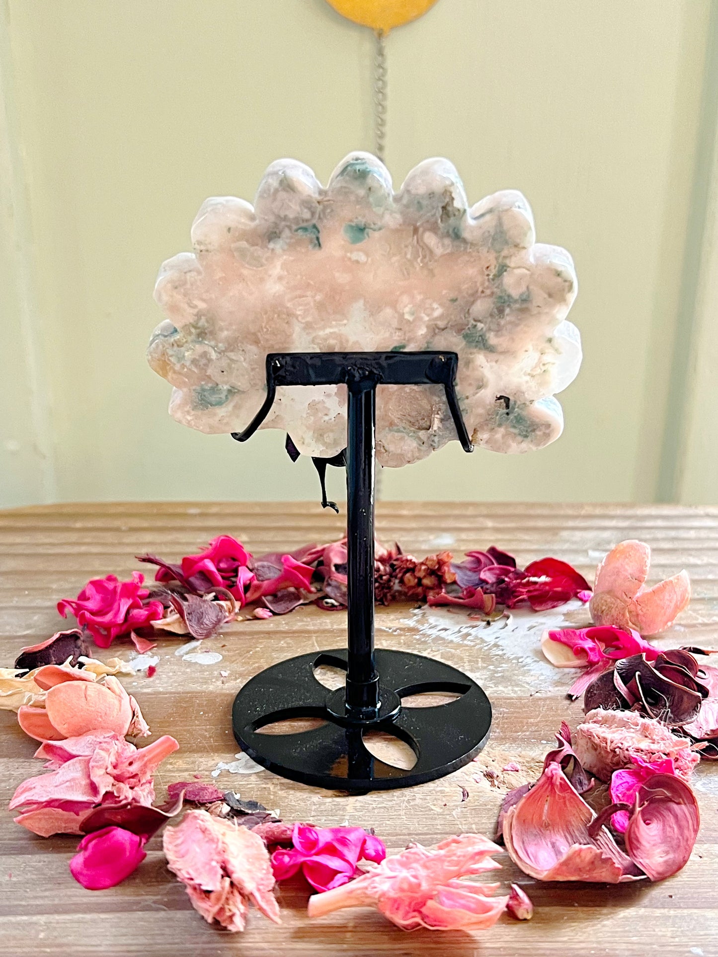 Flower Agate Peacock Carvings