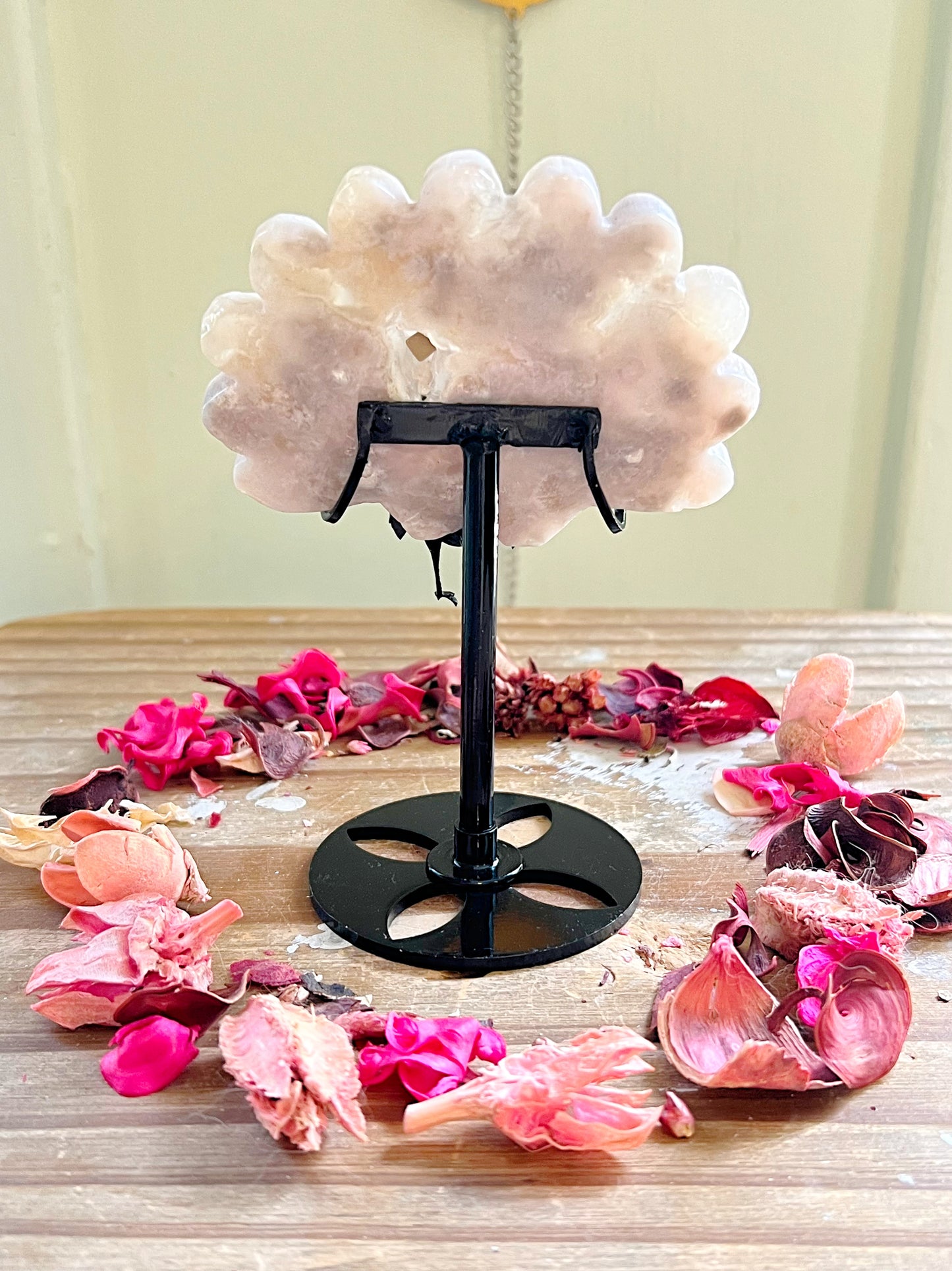 Flower Agate Peacock Carvings