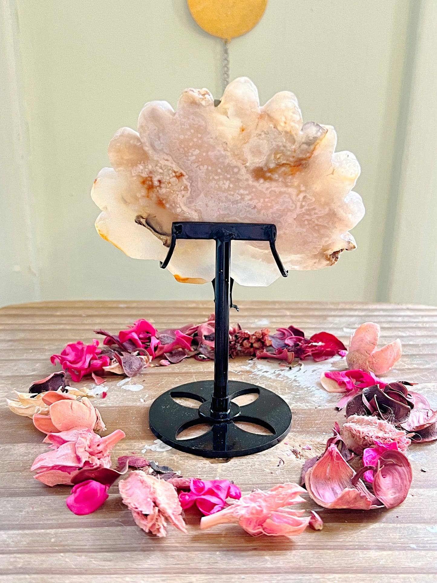 Flower Agate Peacock Carvings