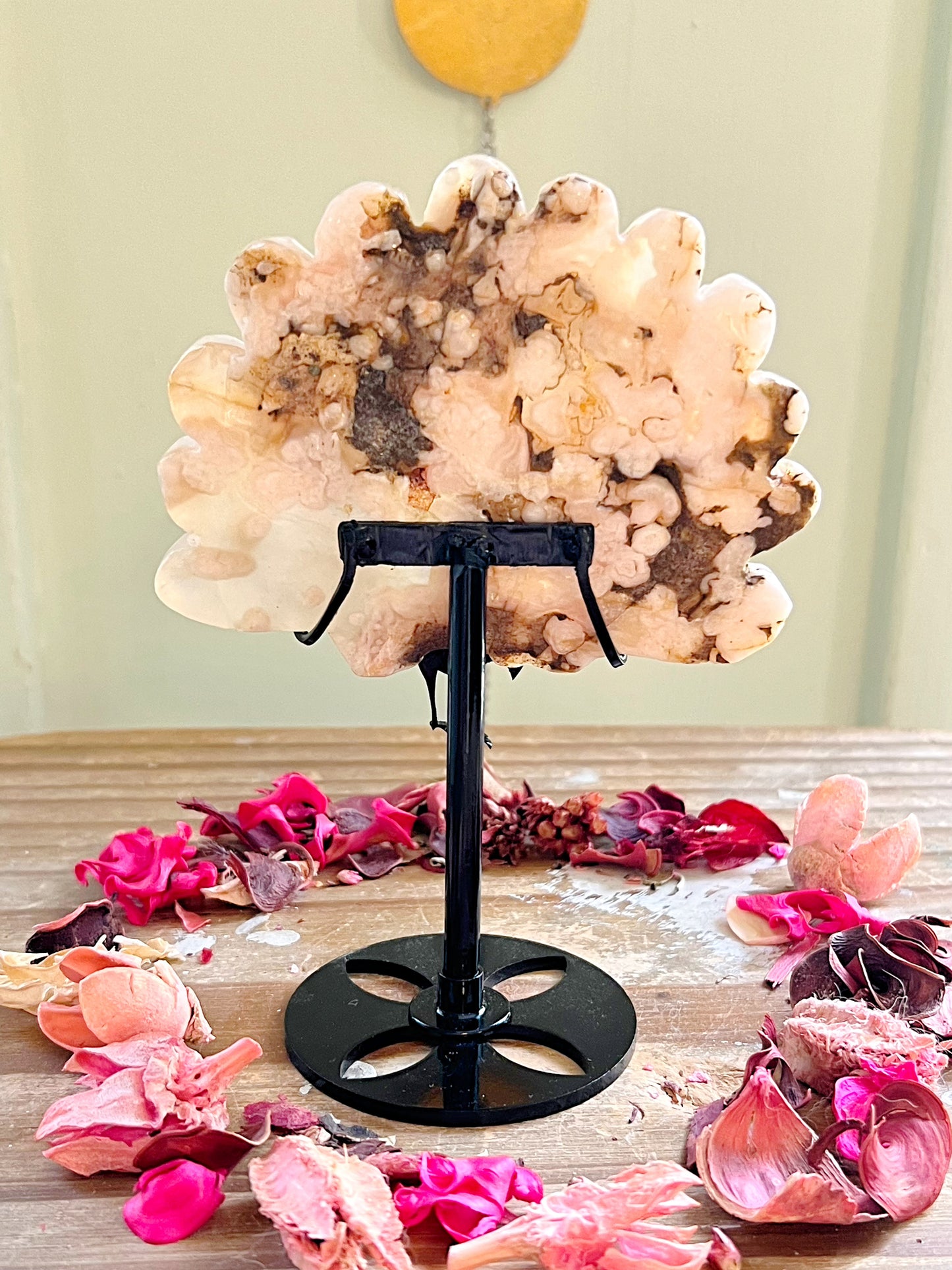 Flower Agate Peacock Carvings