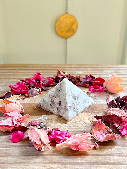 Pink Tourmaline Pyramid