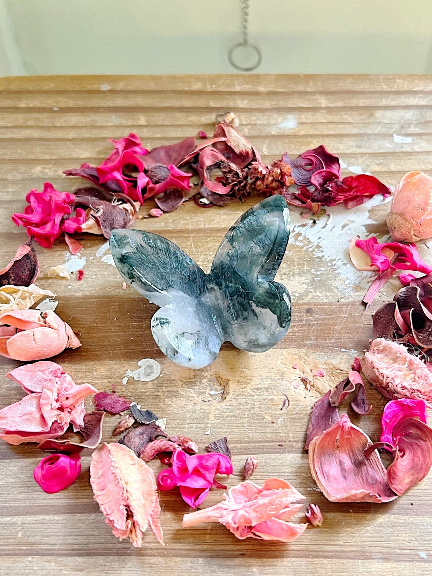 Moss Agate Butterflies