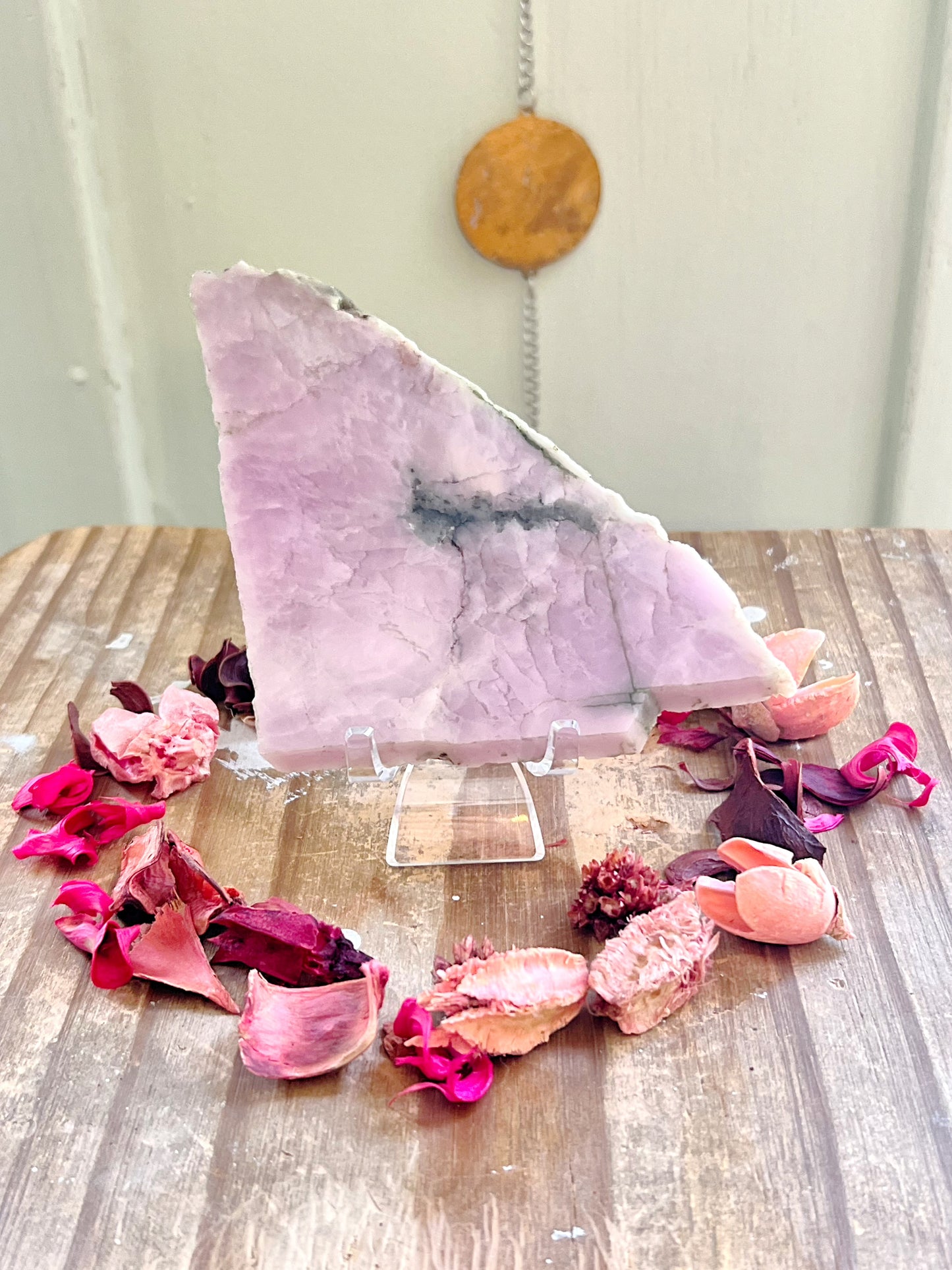 Kunzite Slab with Stand