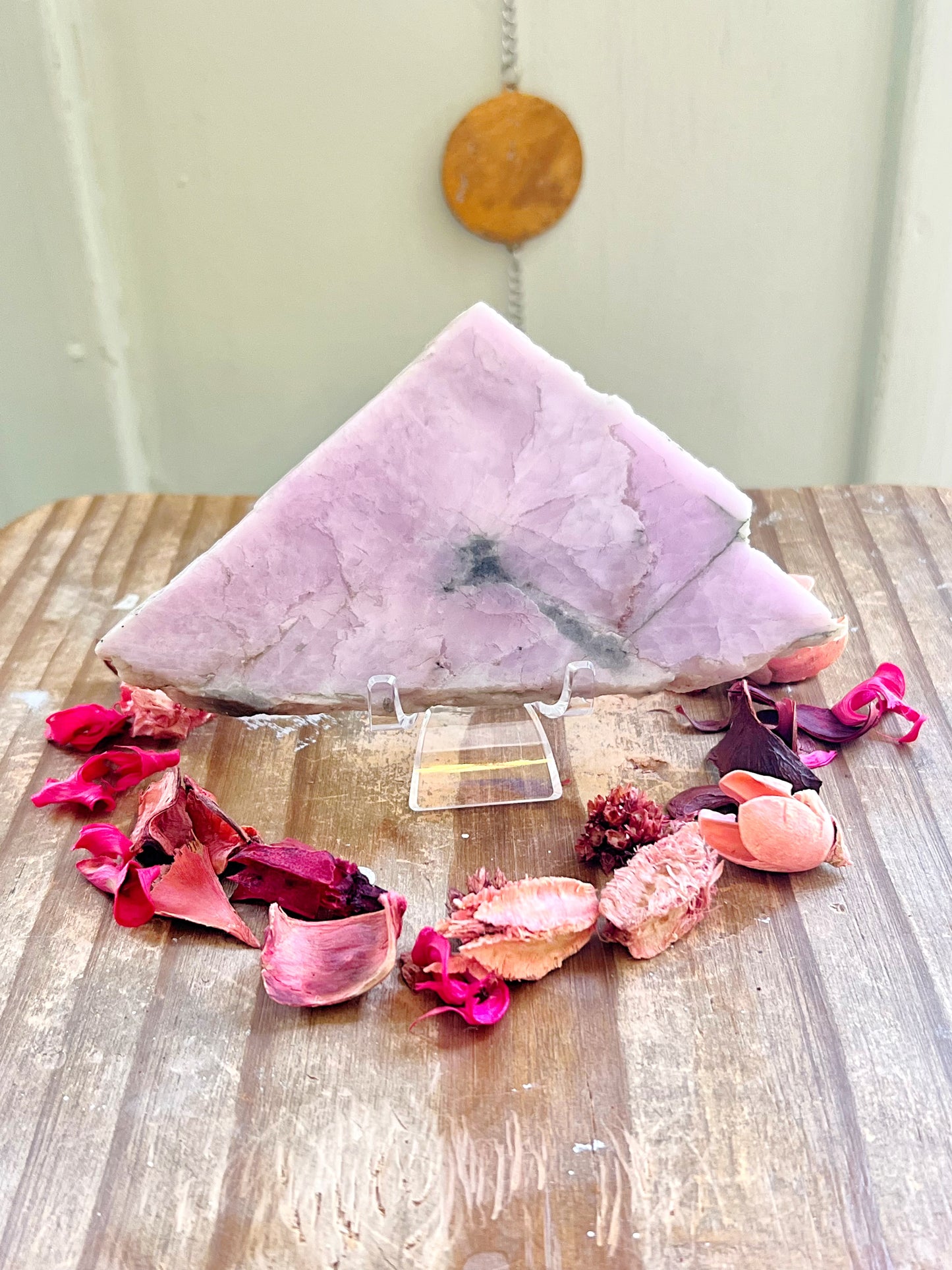 Kunzite Slab with Stand