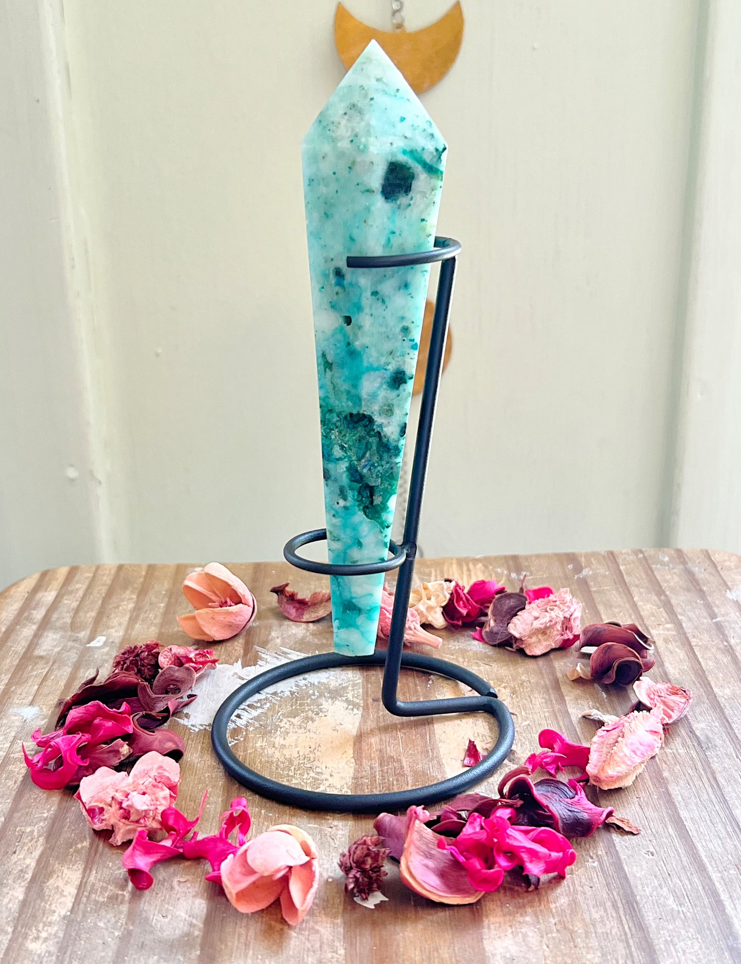 Phoenix Stone Wands on Stands