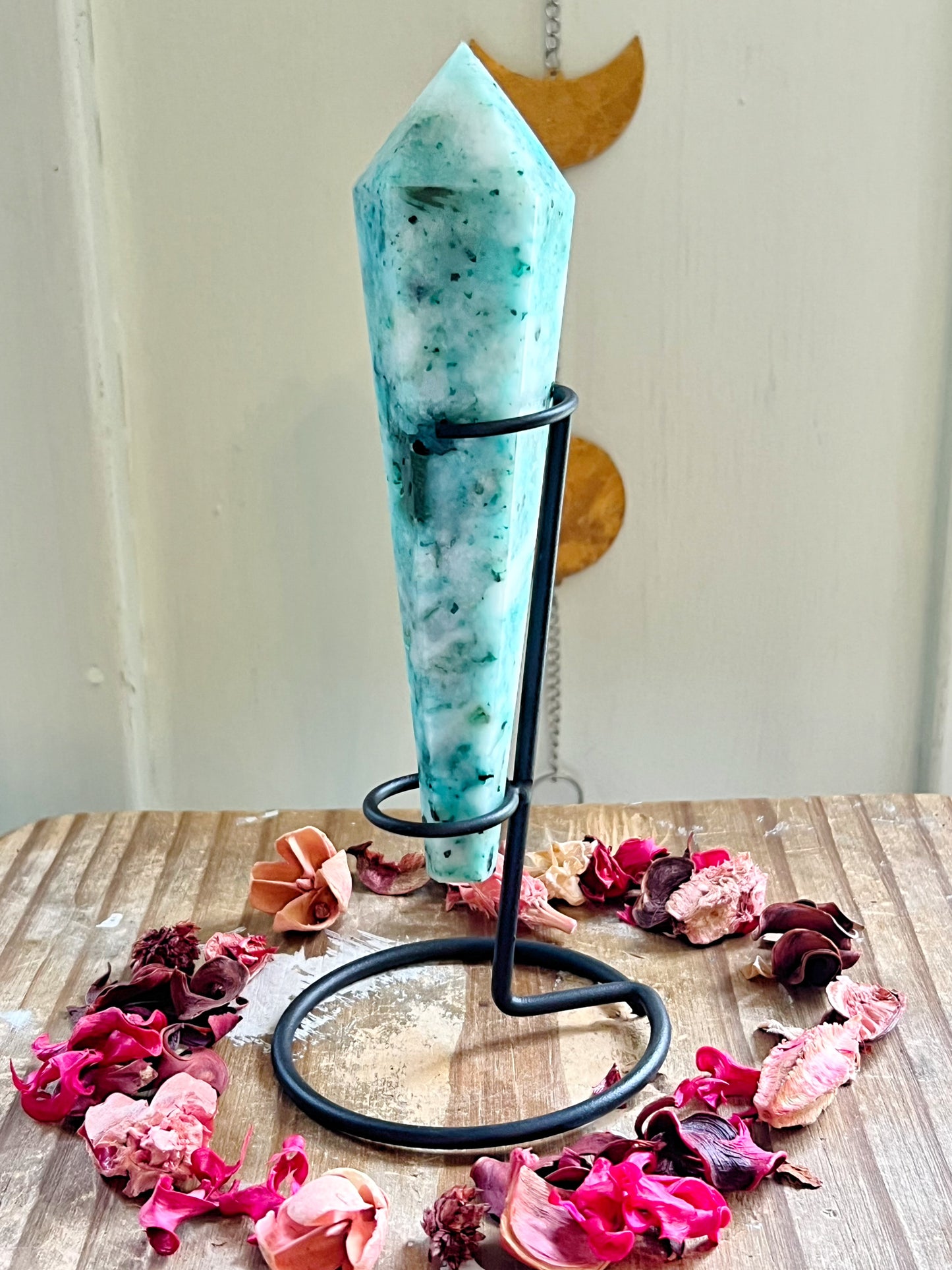Phoenix Stone Wands on Stands