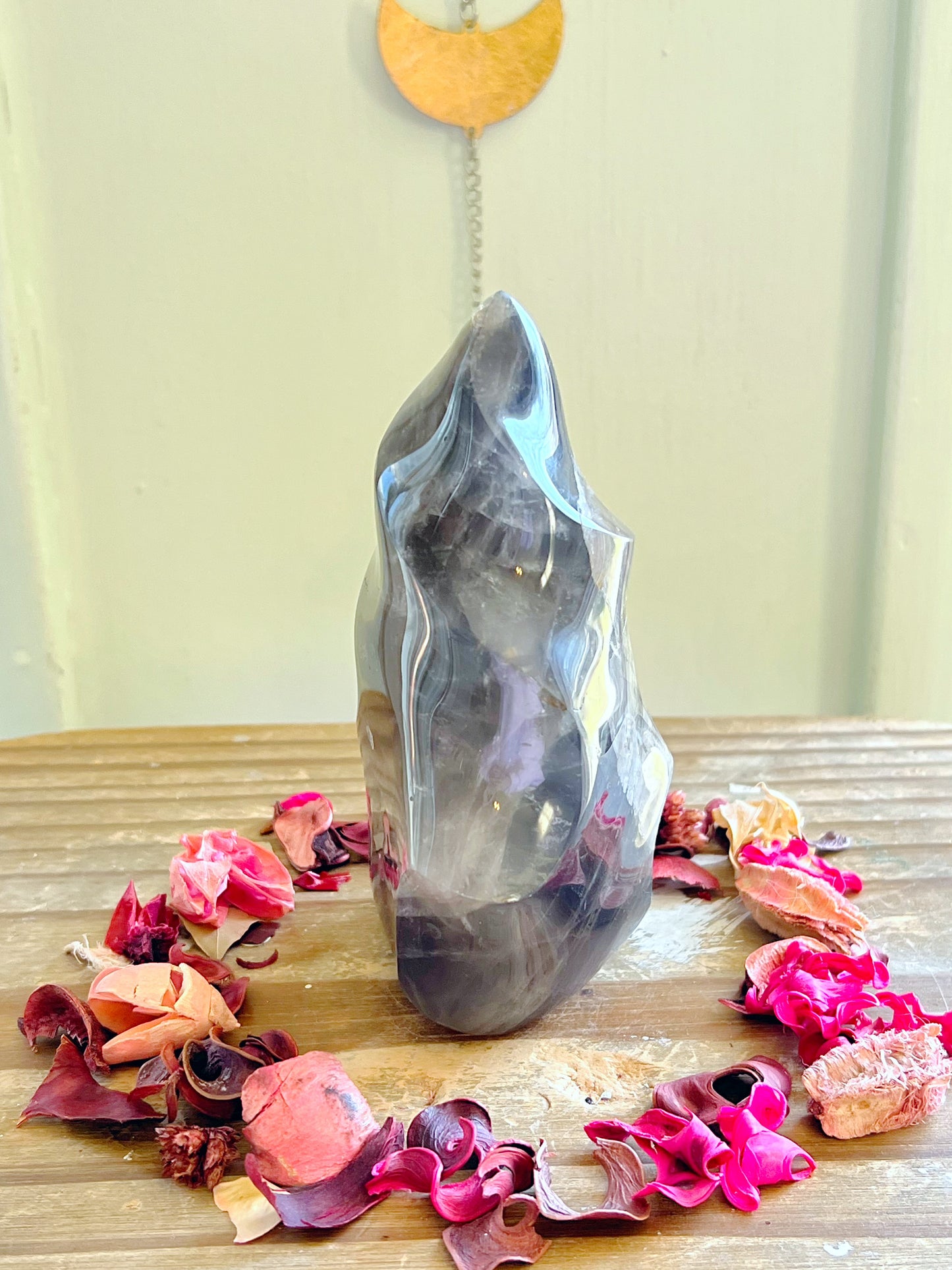 Blue Rose Quartz Flame