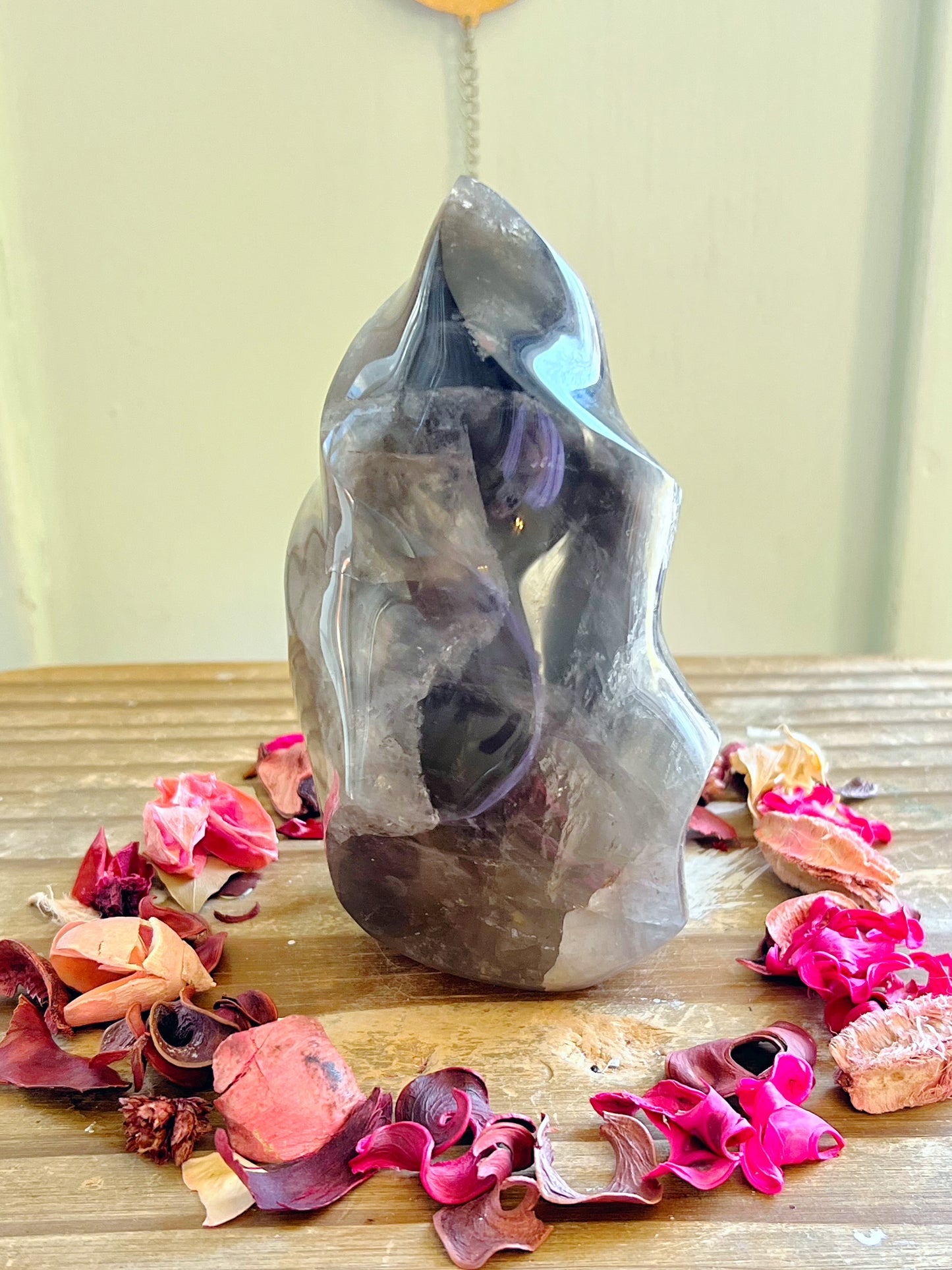 Blue Rose Quartz Flame