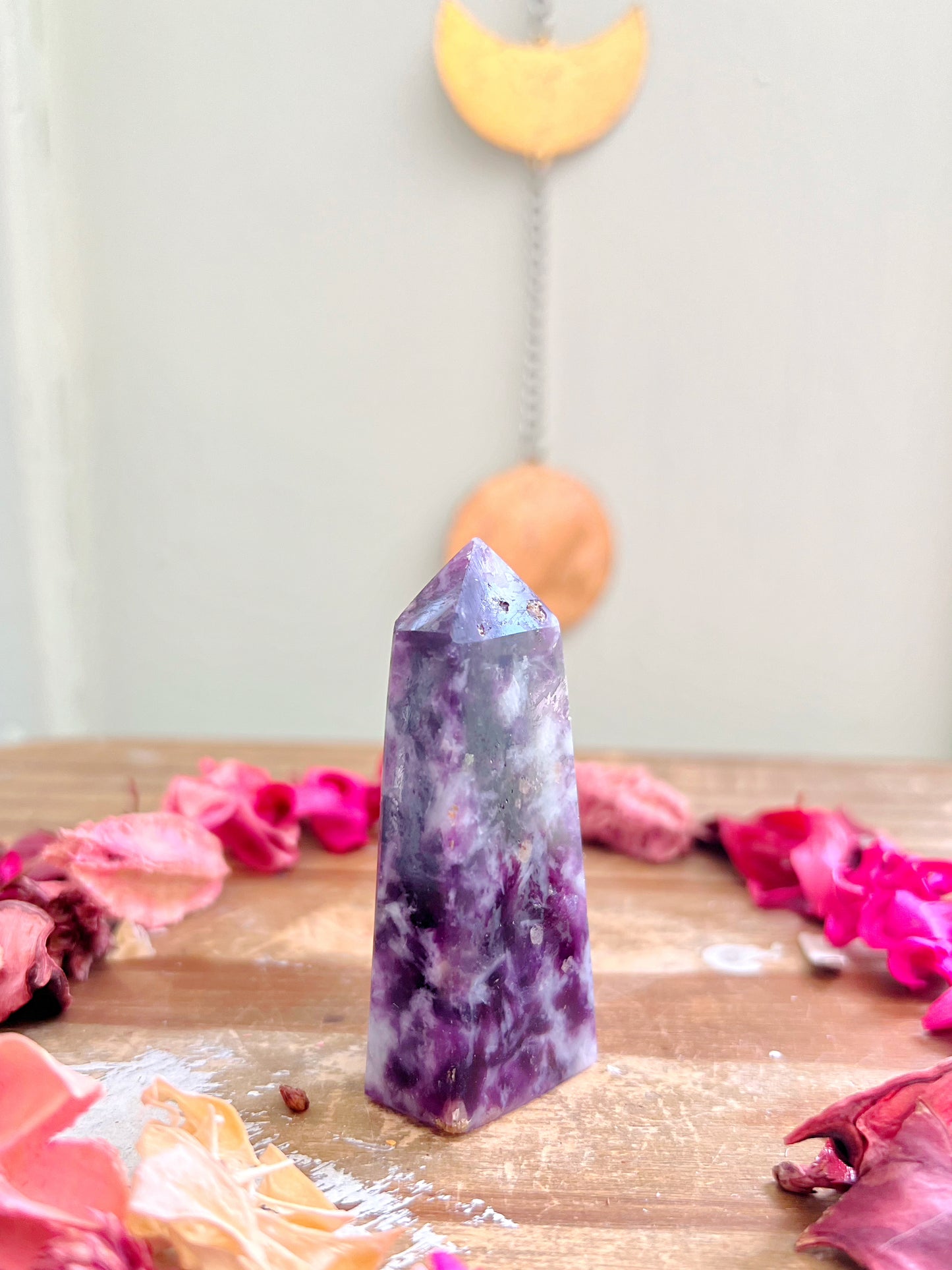 Purple Mica Lepidolite Tower