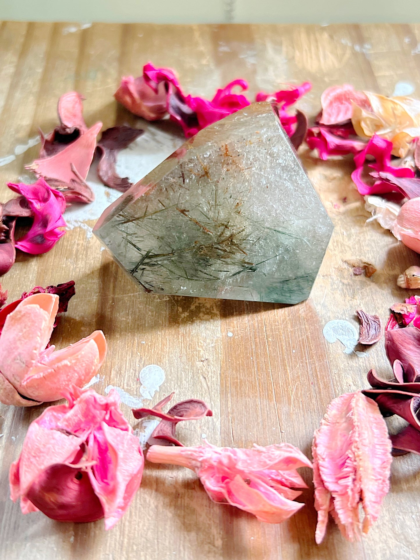Garden Quartz X Copper Rutile X Green Rutile Freeform