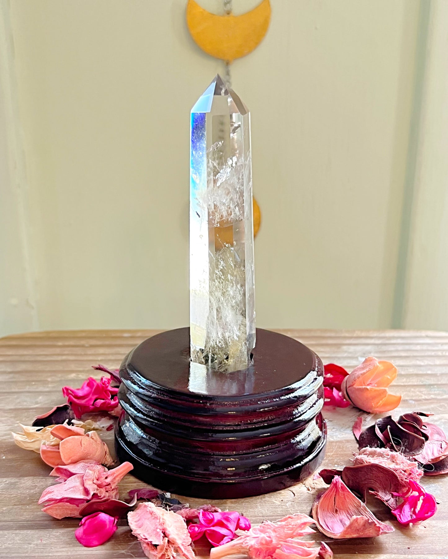Rose and Quartz - Carvings - Citrine Point on Stand 2