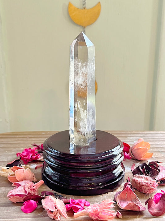 Rose and Quartz - Carvings - Citrine Point on Stand