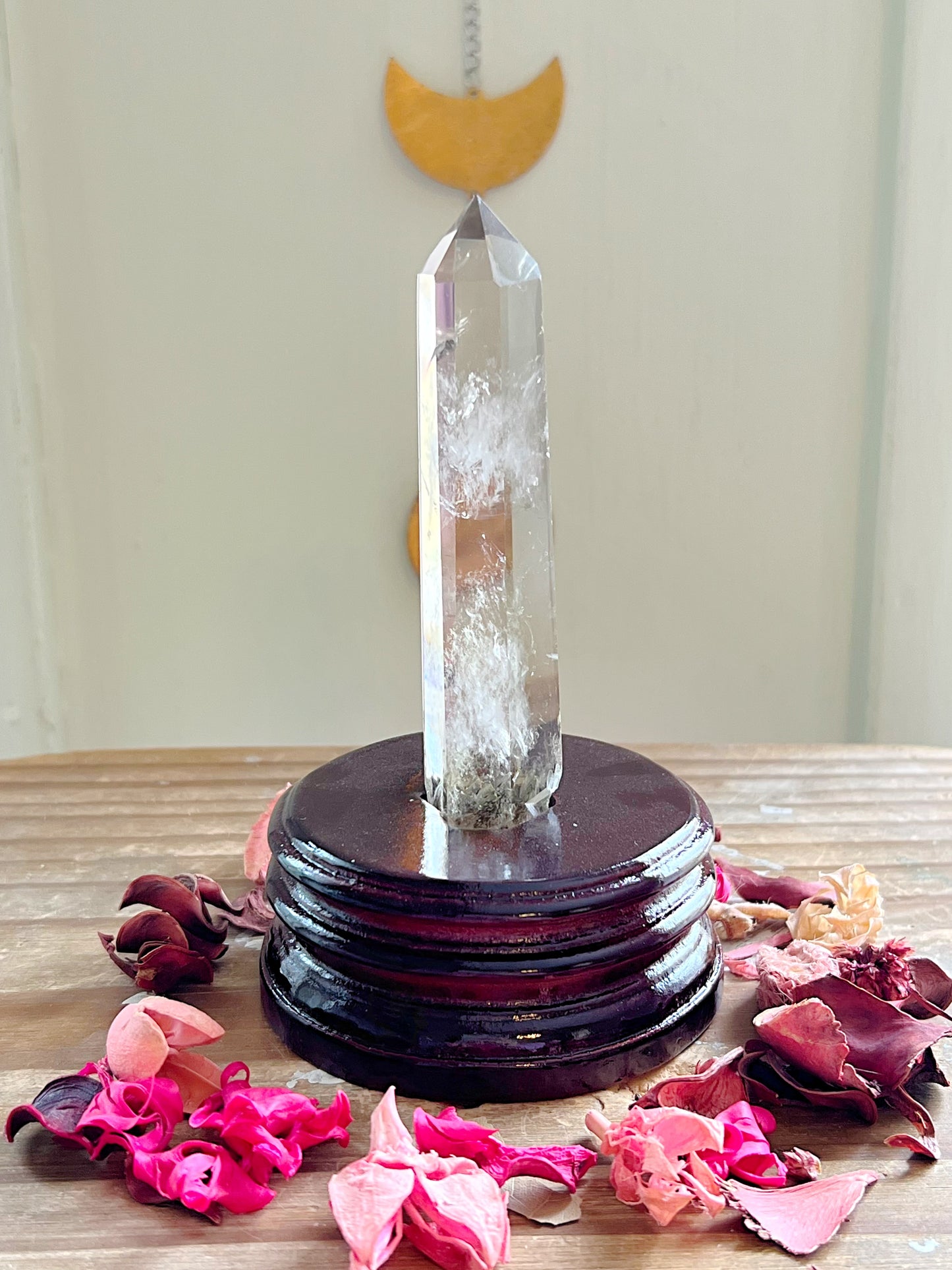 Rose and Quartz - Carvings - Citrine Point on Stand 4
