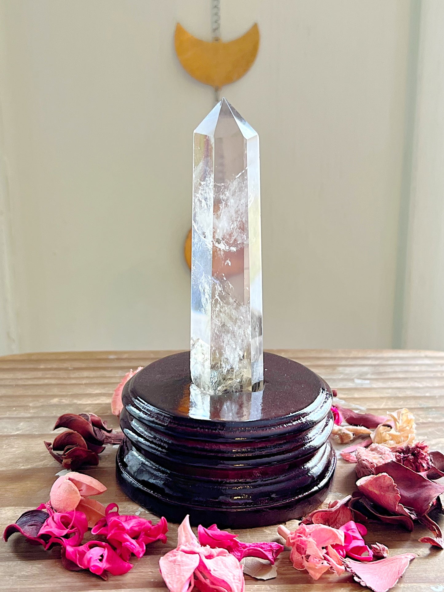 Rose and Quartz - Carvings - Citrine Point on Stand 3