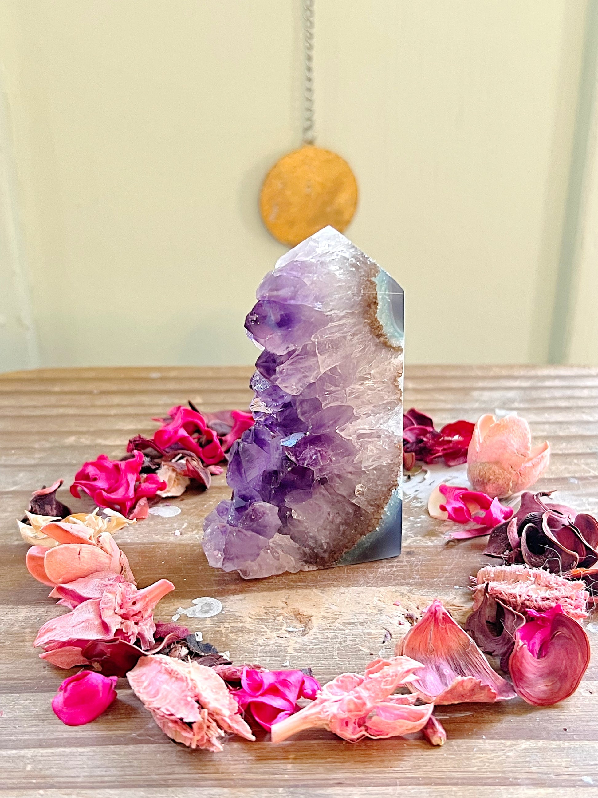 Rose and Quartz - Towers - Druzy Amethyst Towers 1