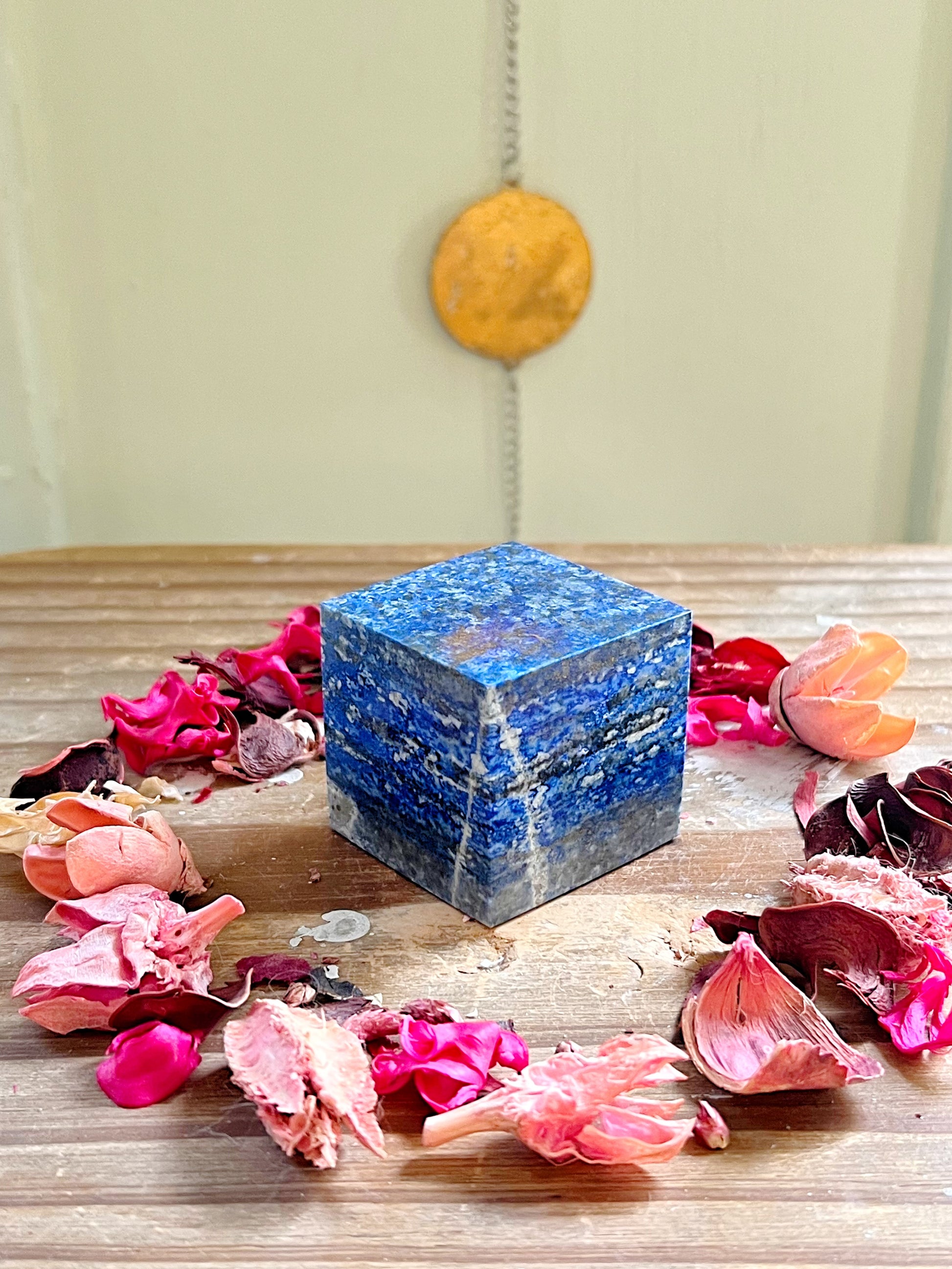 Rose and Quartz - Carvings - Lapis Lazuli Cubes 4