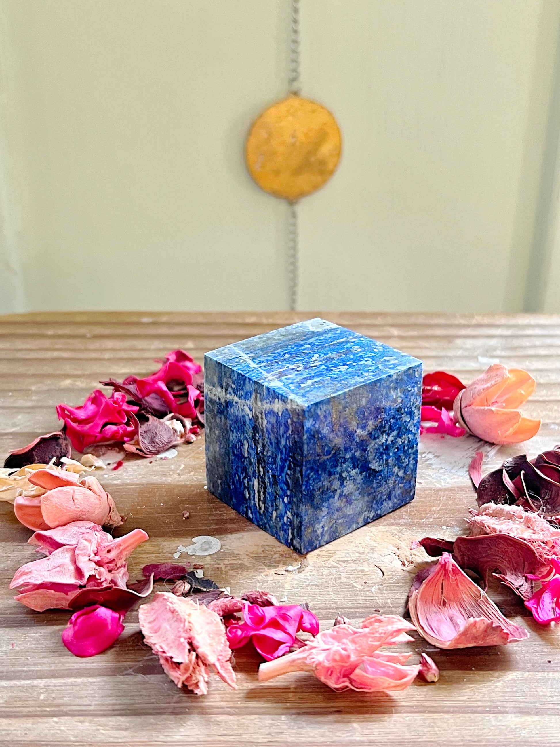 Rose and Quartz - Carvings - Lapis Lazuli Cubes 6