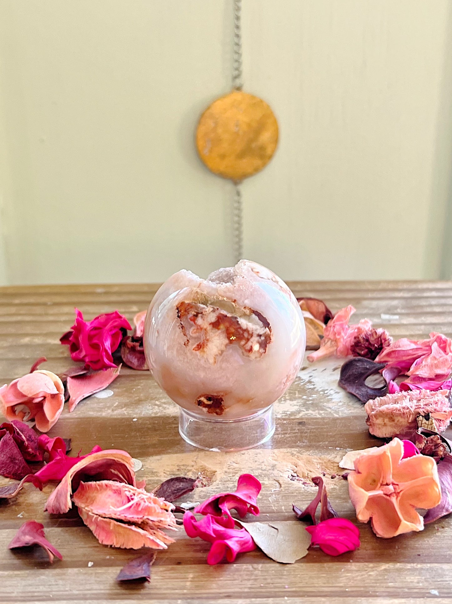 Druzy Flower Agate Sphere