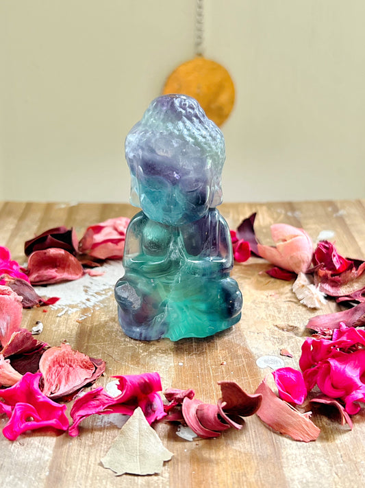 Fluorite Buddha Carving
