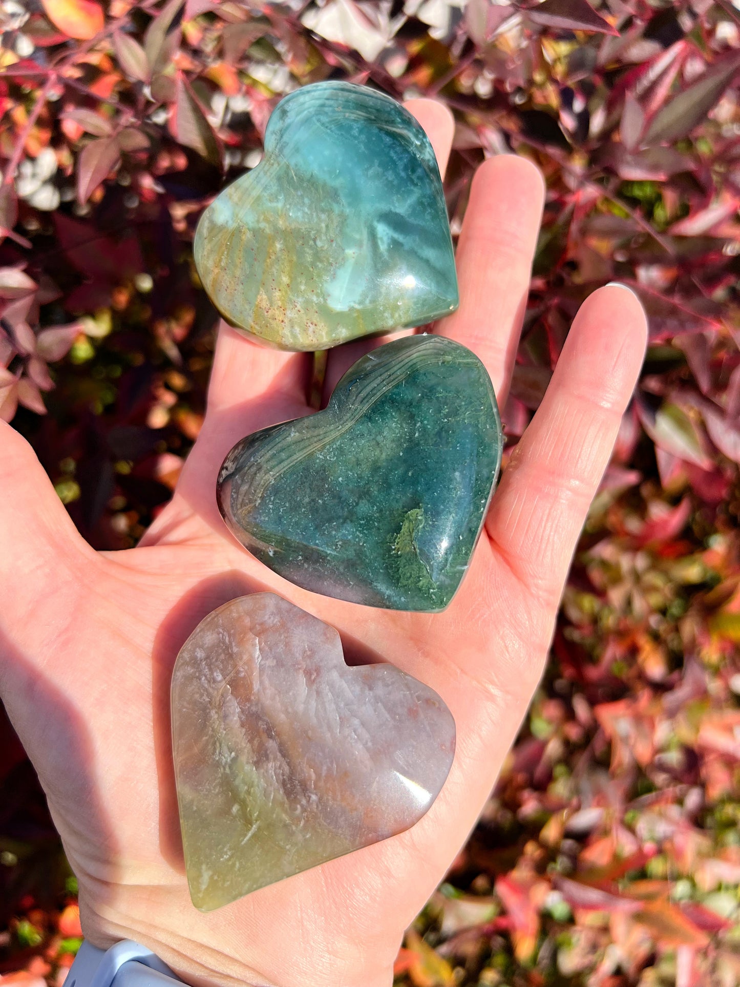 Ocean Jasper Hearts