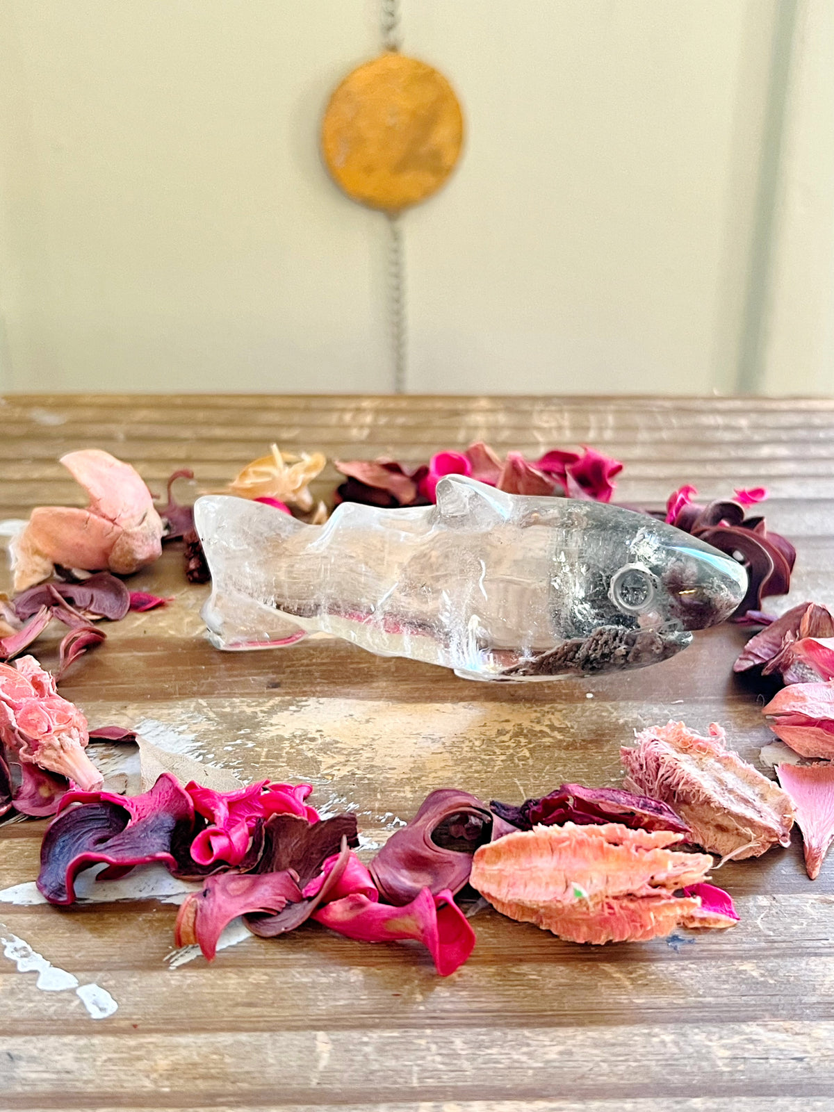 Garden Quartz Shark Carvings