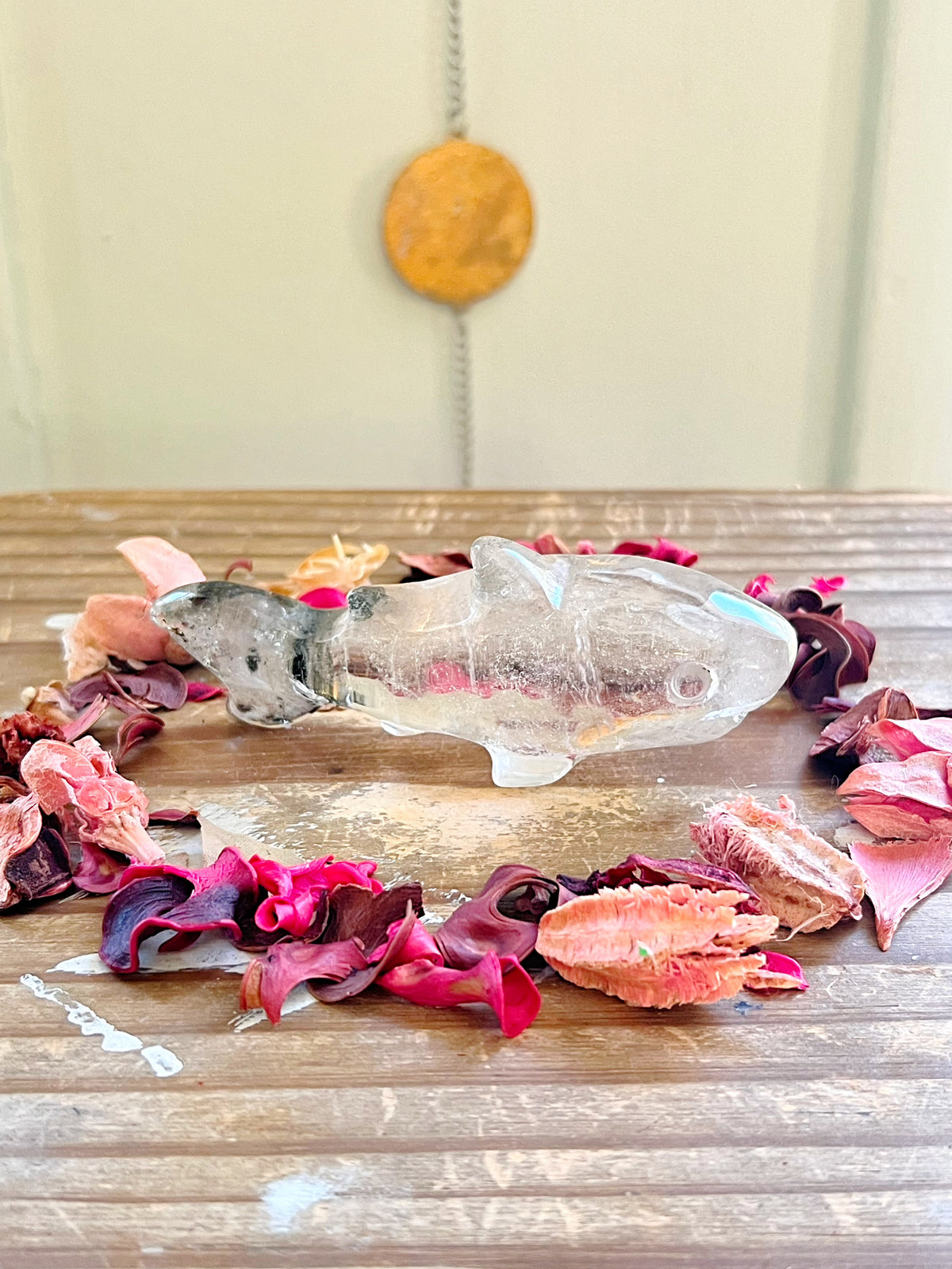 Garden Quartz Shark Carvings