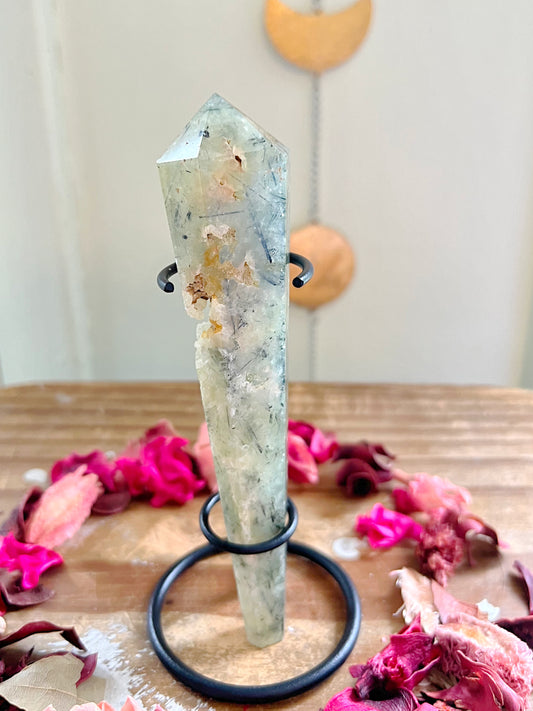 Prehnite Wand On Stand