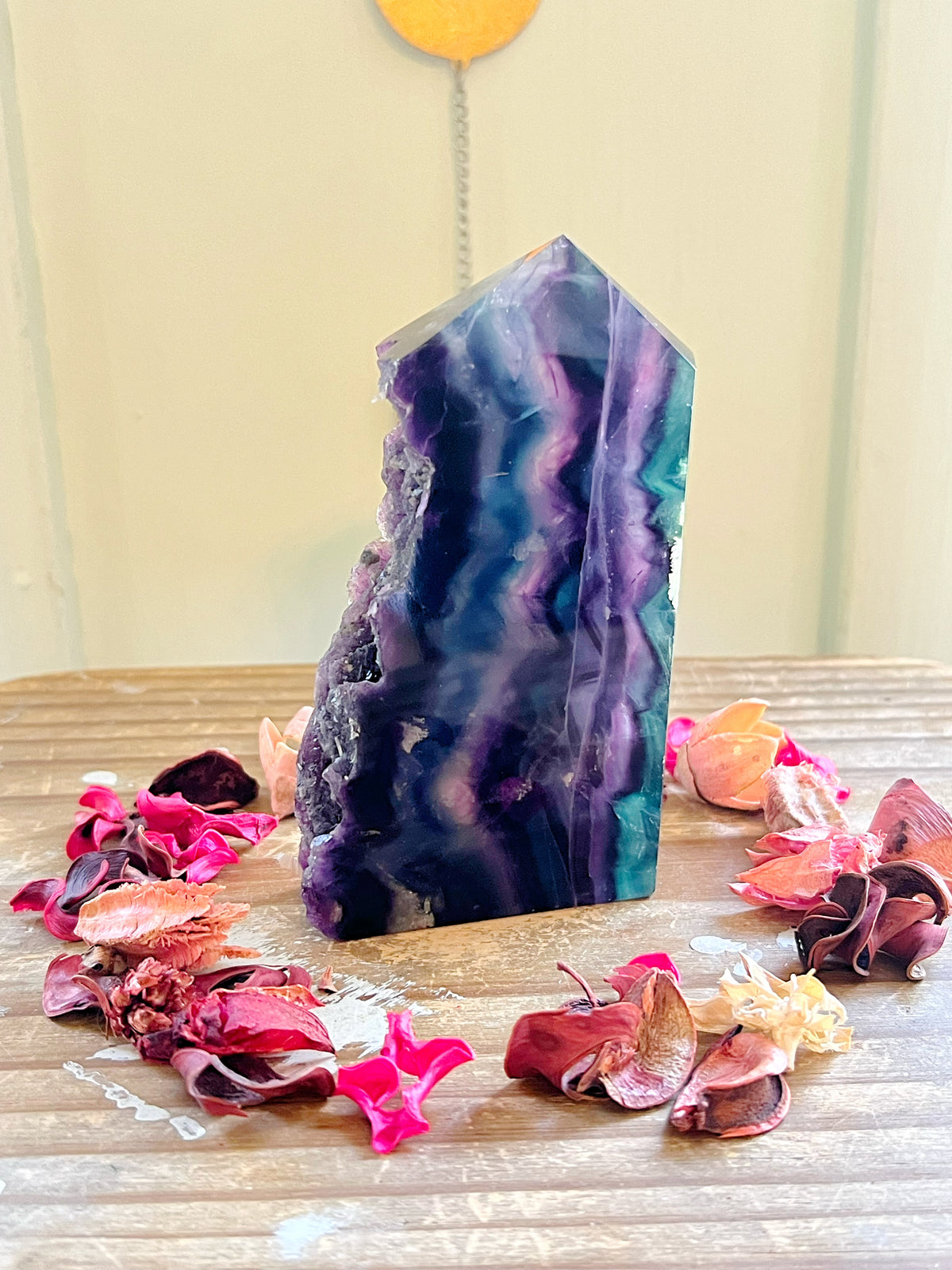 Fluorite Half-Polished Tower