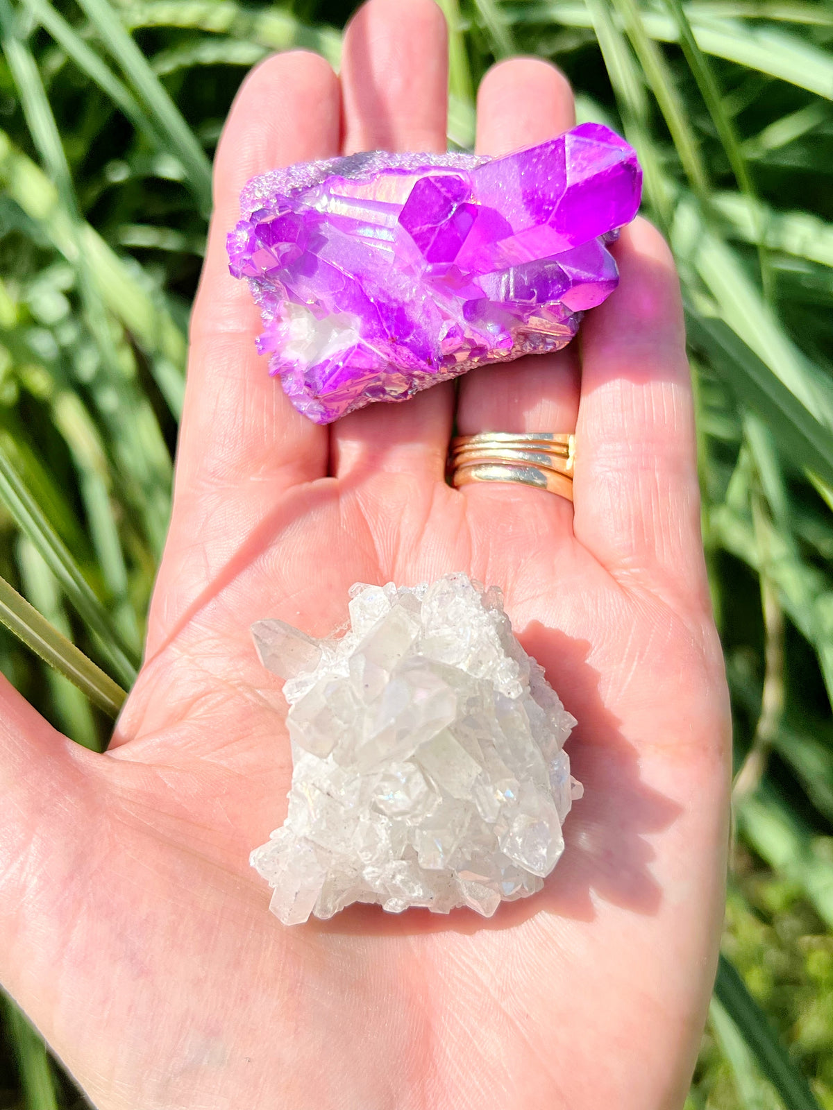 Aura Quartz Clusters
