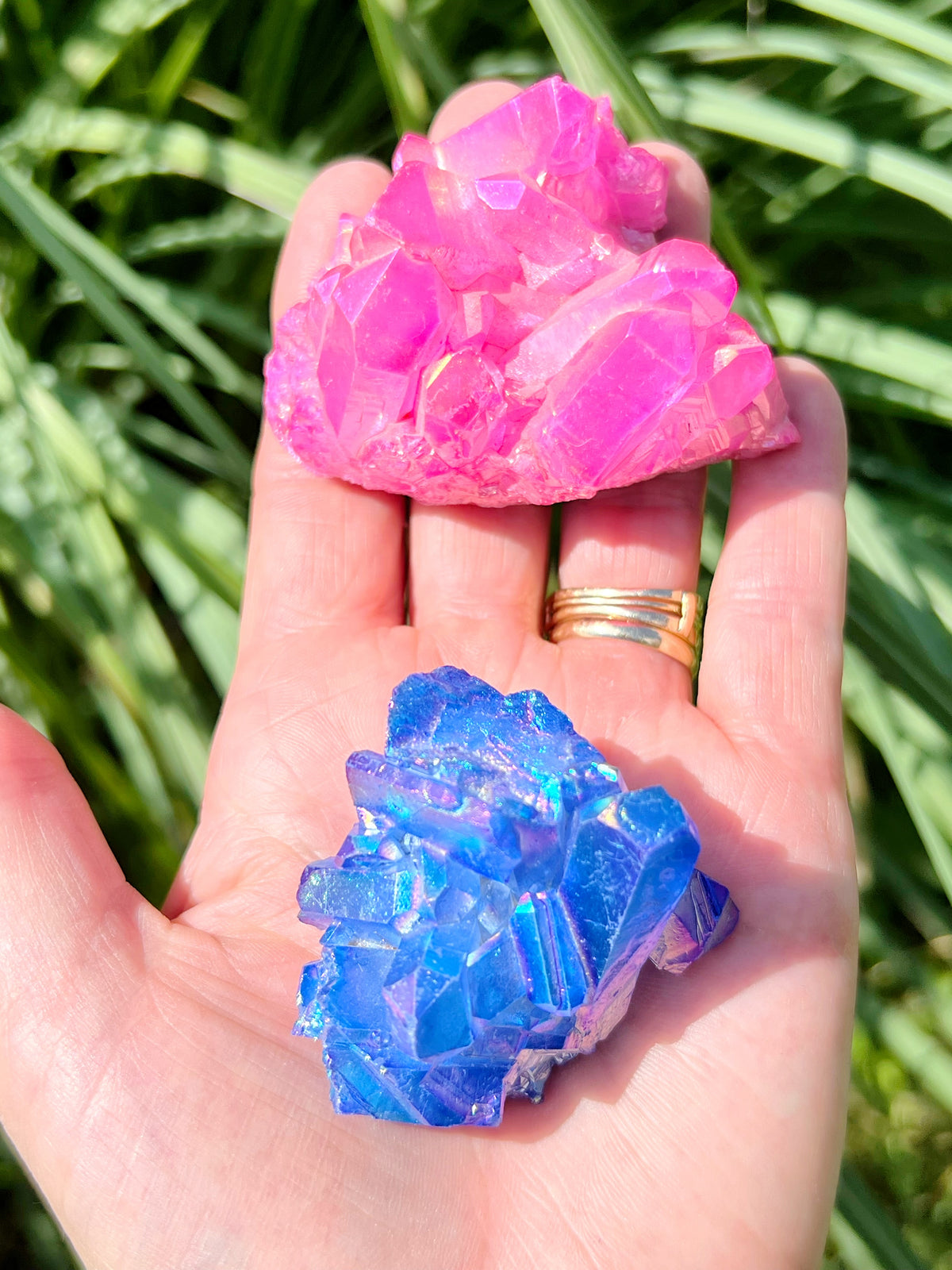 Aura Quartz Clusters