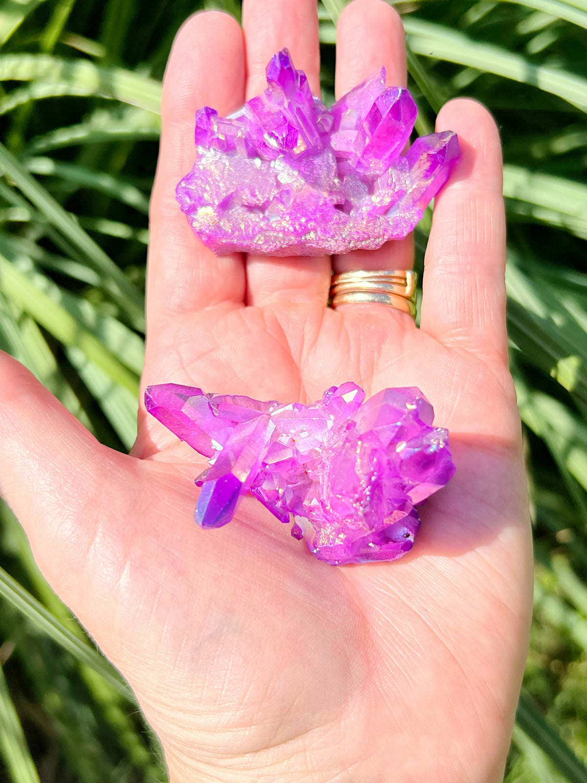 Aura Quartz Clusters