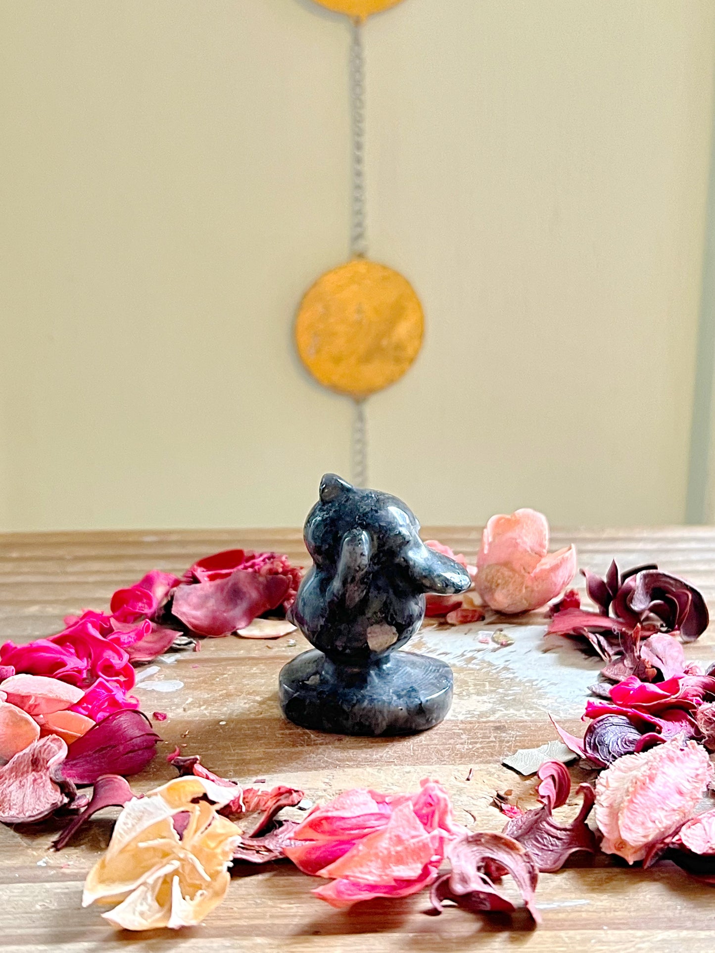 Larvikite Psyduck Carving