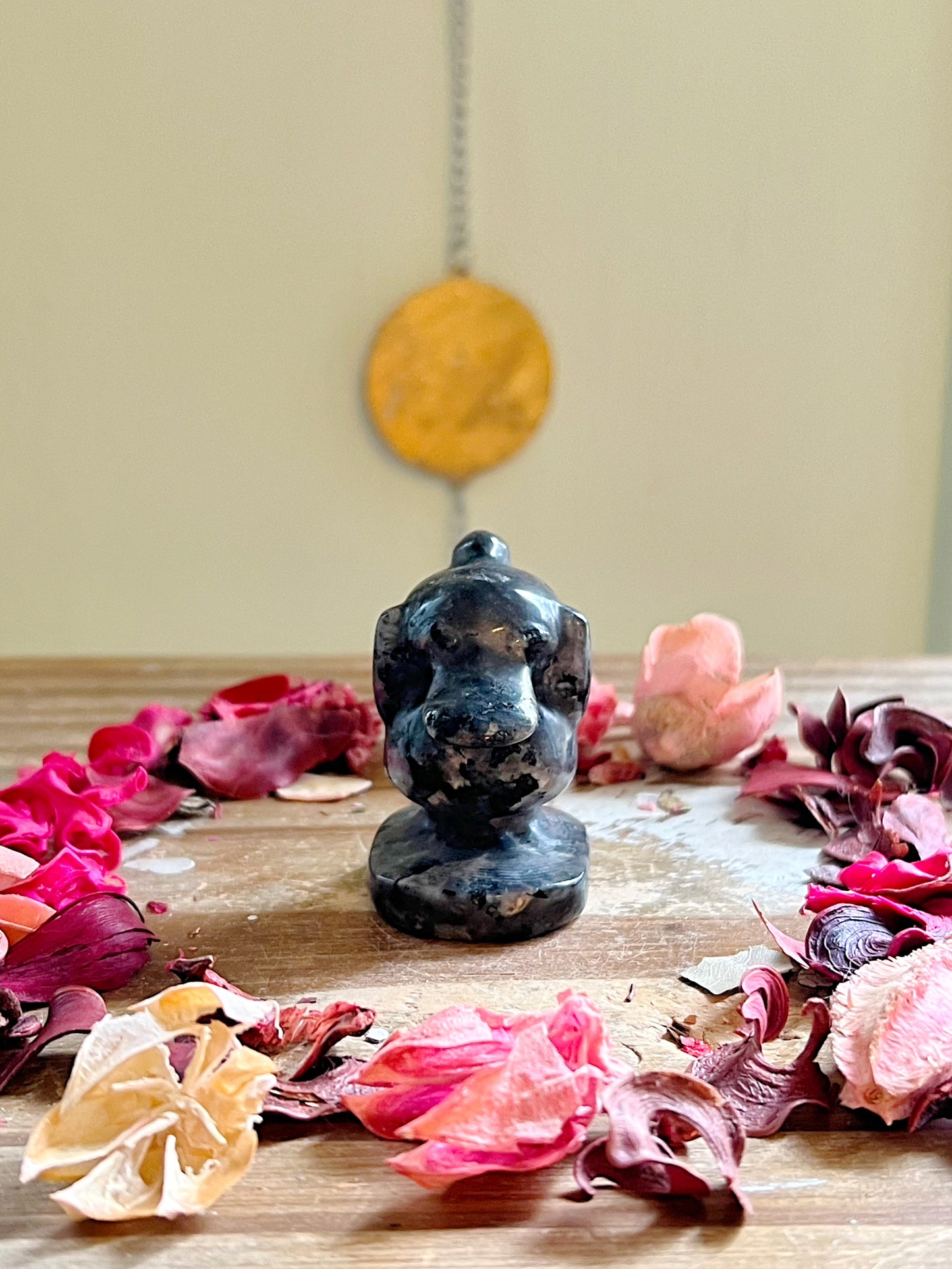 Larvikite Psyduck Carving