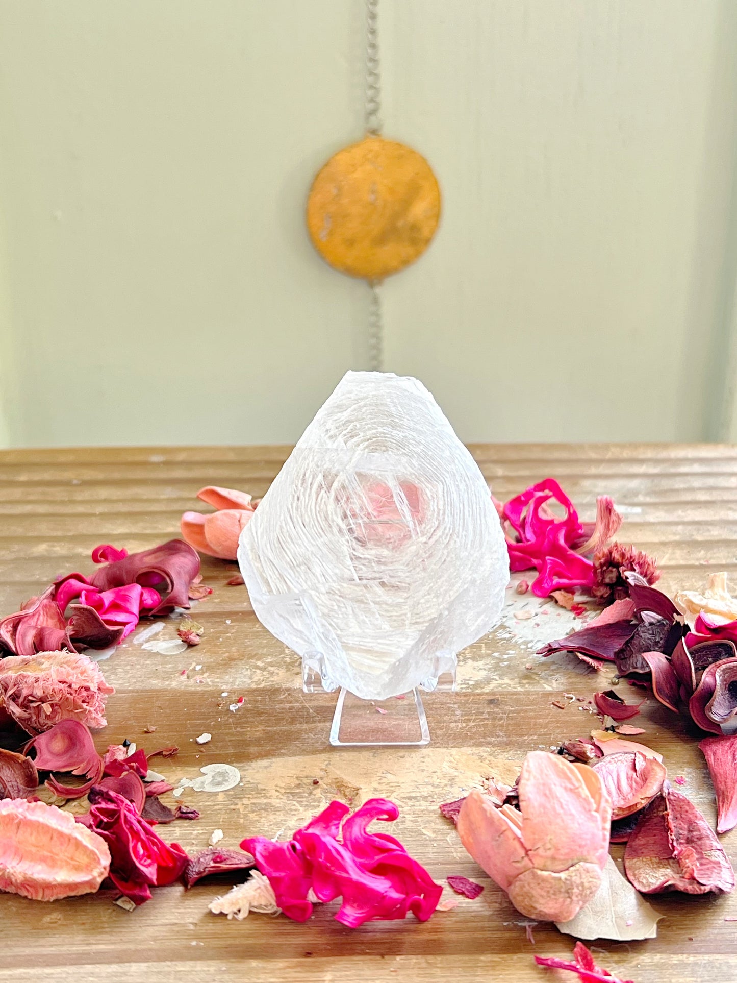 Pure Selenite on Stands