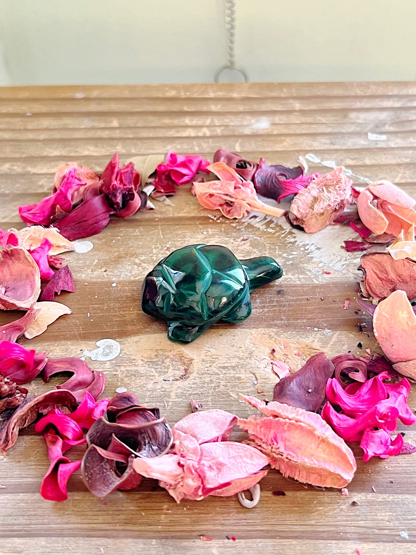 Malachite Turtle Carving