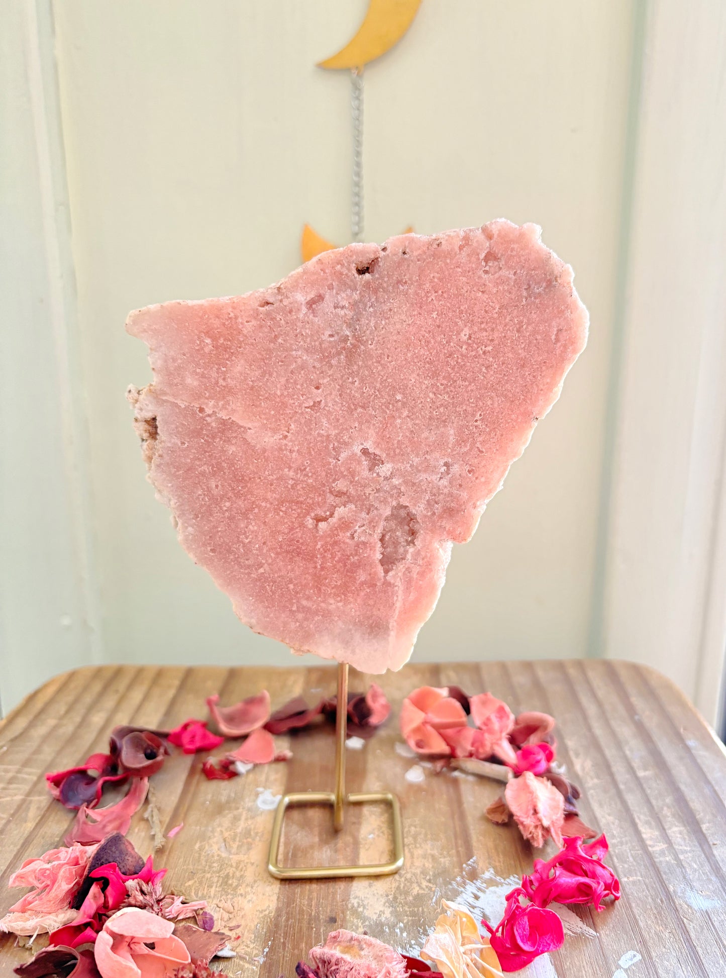 XL Pink Amethyst Slab on Stand