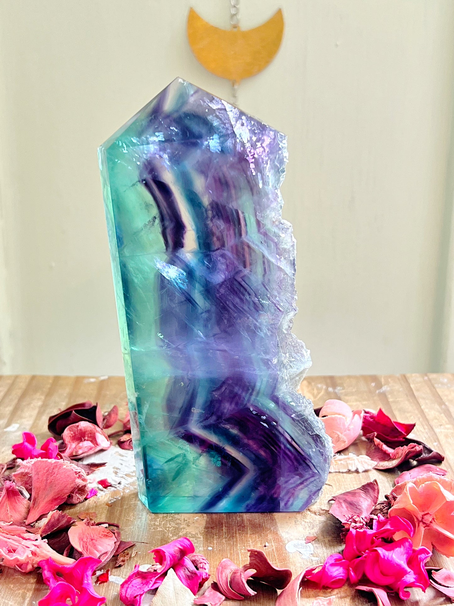 Fluorite Half-Polished Tower